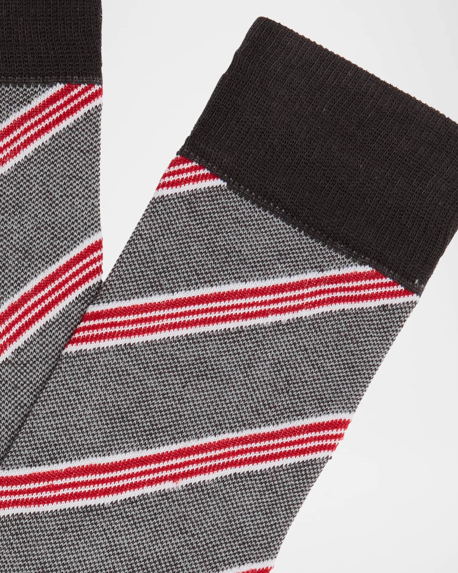 Men's Diagonal Birdseye Crew Socks 1
