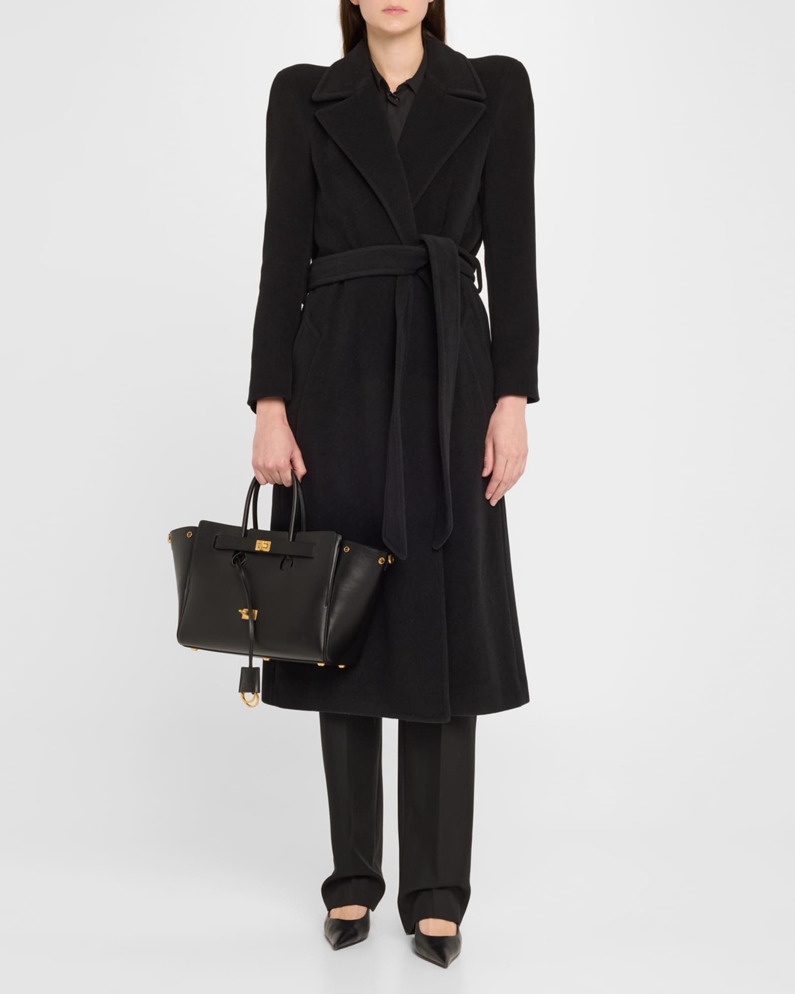 ［25ss新作］Balenciaga Bel Air Twist-Lock Top Handle Bag Balenciaga Bel Air Small Leather Top-Handle Bag | Neiman Marcus
