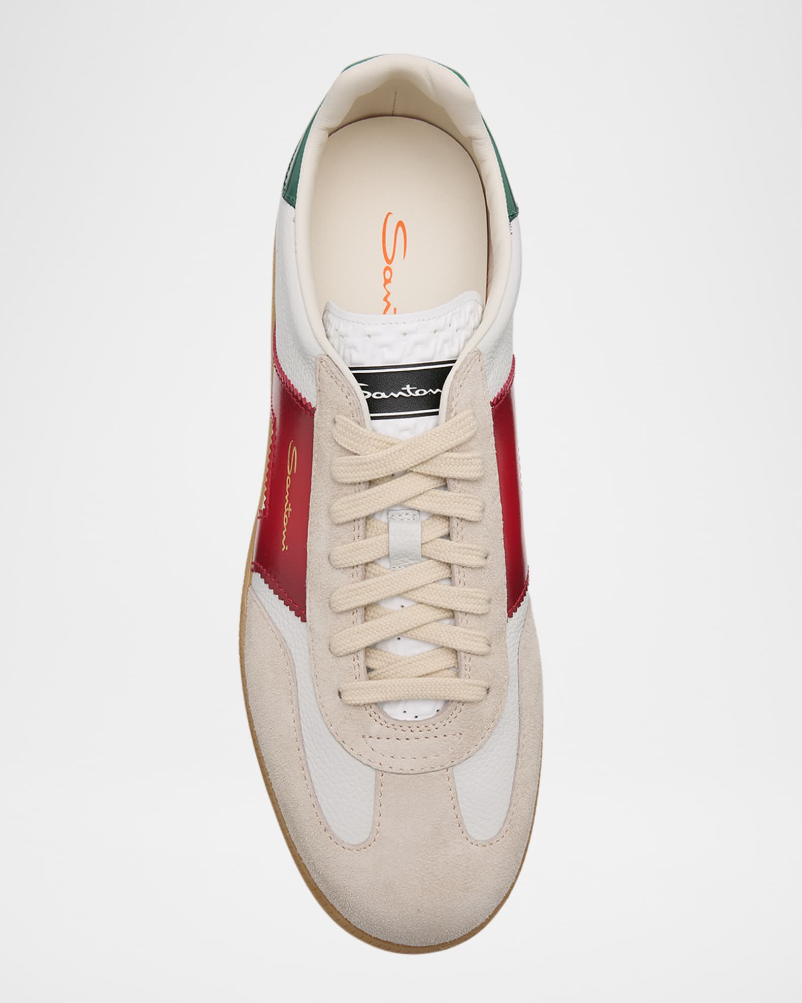Santoni Men's Olympic Leather Low-Top Sneakers | Neiman Marcus
