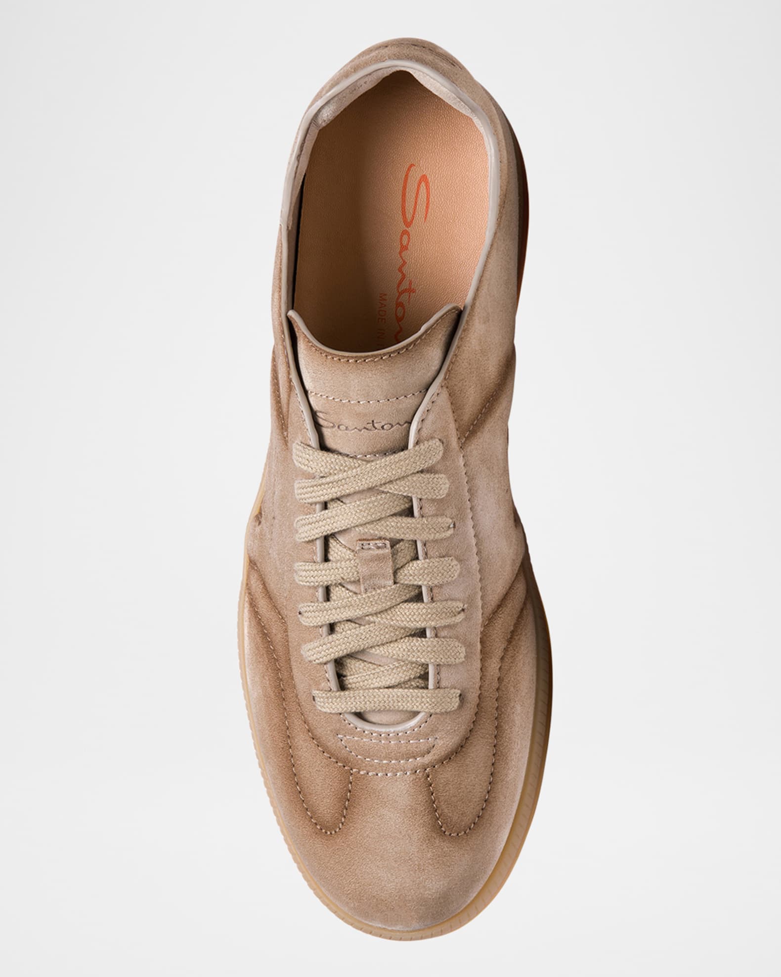 スニーカー Santoni Dbs Oly Sneakers In Grainy Leather And Suede 0400022073897_WHITEBLUE?wid=