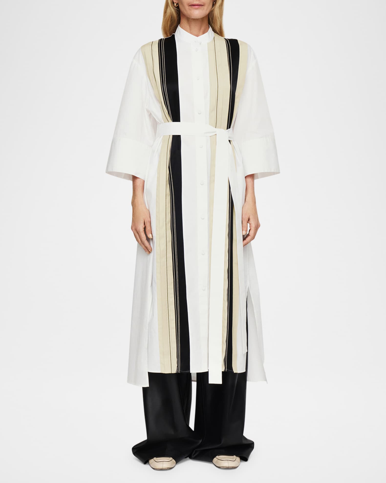 Mederic Striped Cotton Poplin Midi Shirtdress 1