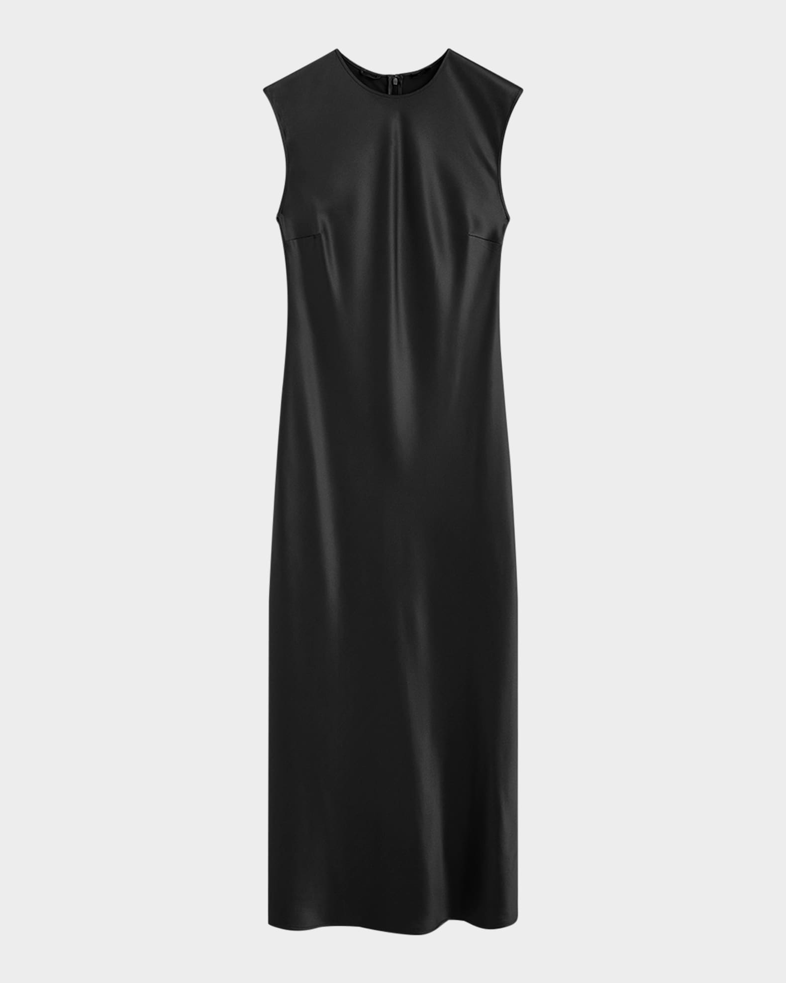 Garnier Sleeveless Silk Satin Midi Dress 0