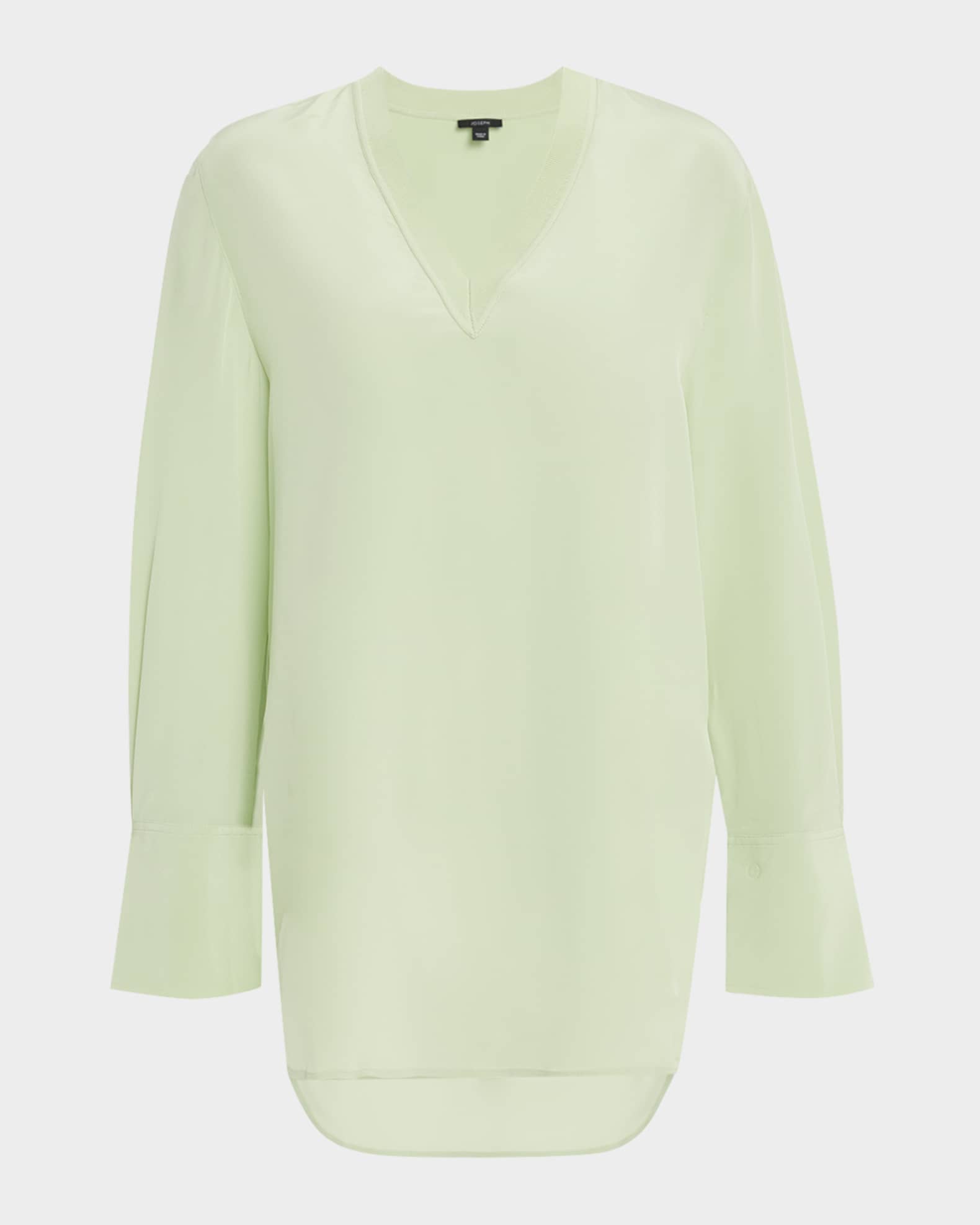 Miller V-Neck Crepe De Soie Blouse 0