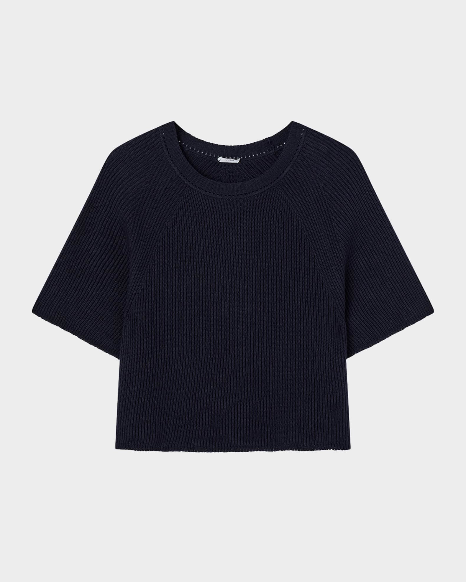 Ribbed Raglan-Sleeve Top 0