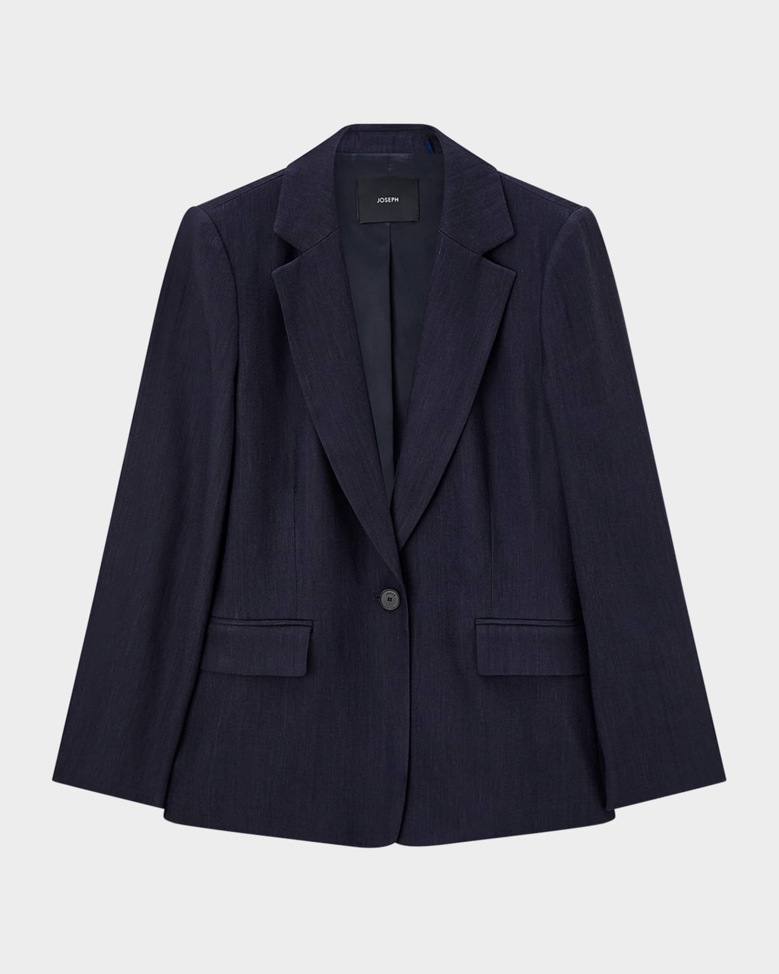 Marty Single-Button Stretch Linen Jacket 0
