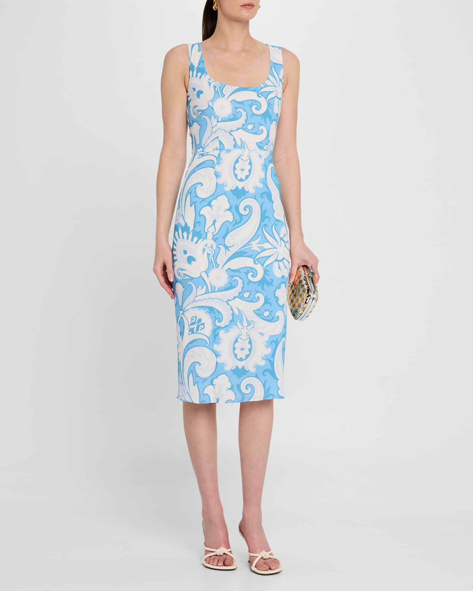 【送料&関税込】Etro Sleeveless Patterned Dress ETRO paisley-print Sleeveless Maxi Dress | Blue | FARFETCH