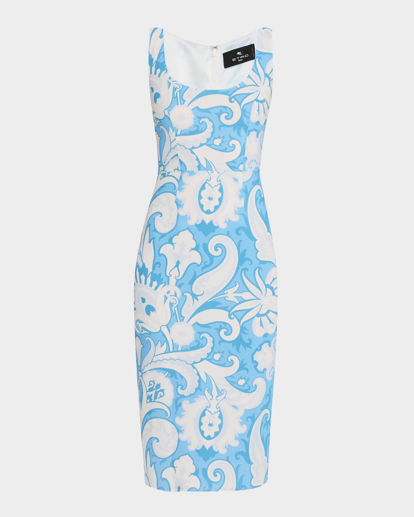 ワンピース ETRO JACQUARD-EFFECT DRESS IN CORNFLOWER BLUE Etro Jacquard-Effect Dress In Cornflower Blue Women