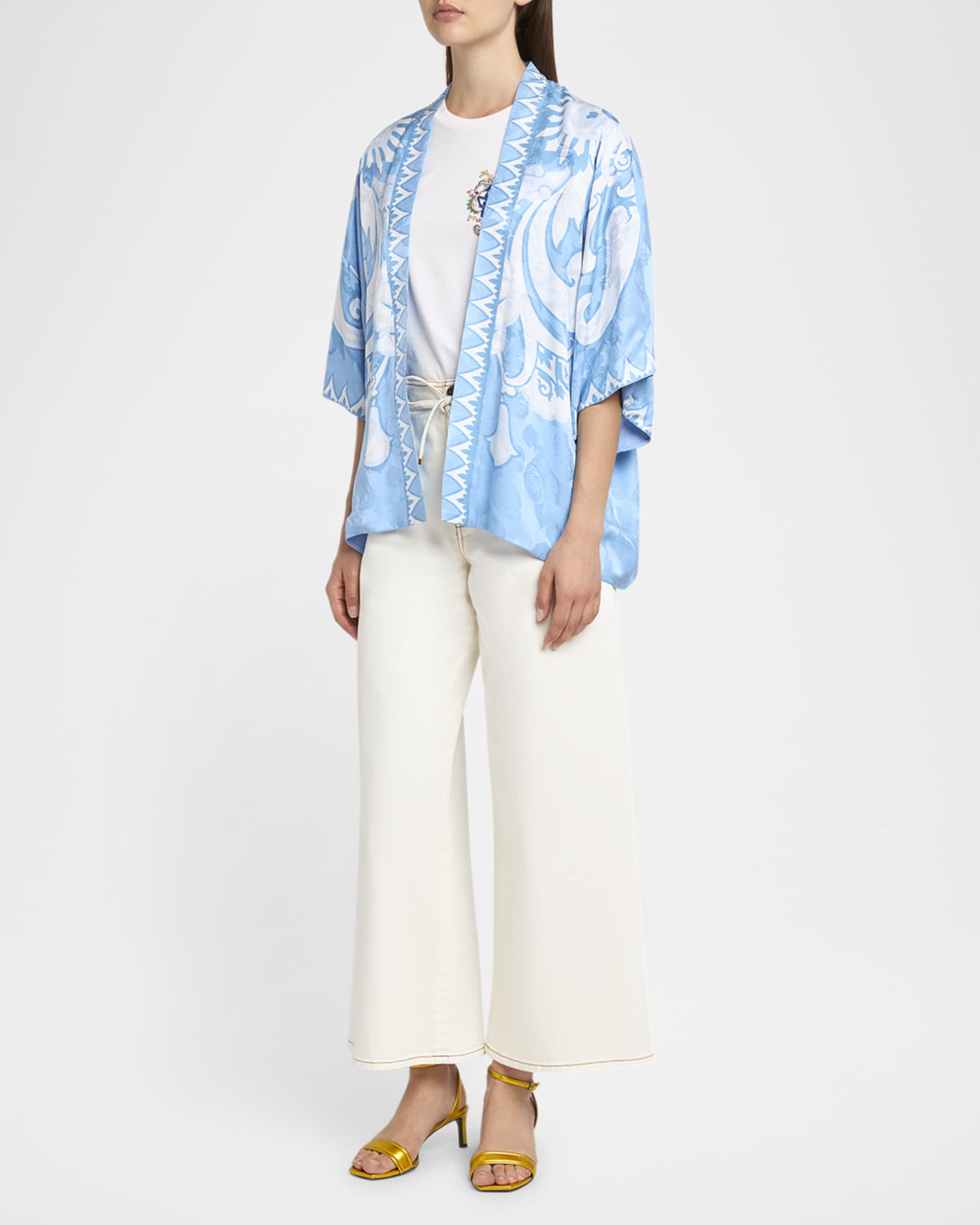 Kesa Jacquard Summer Paisley Silk Robe 1
