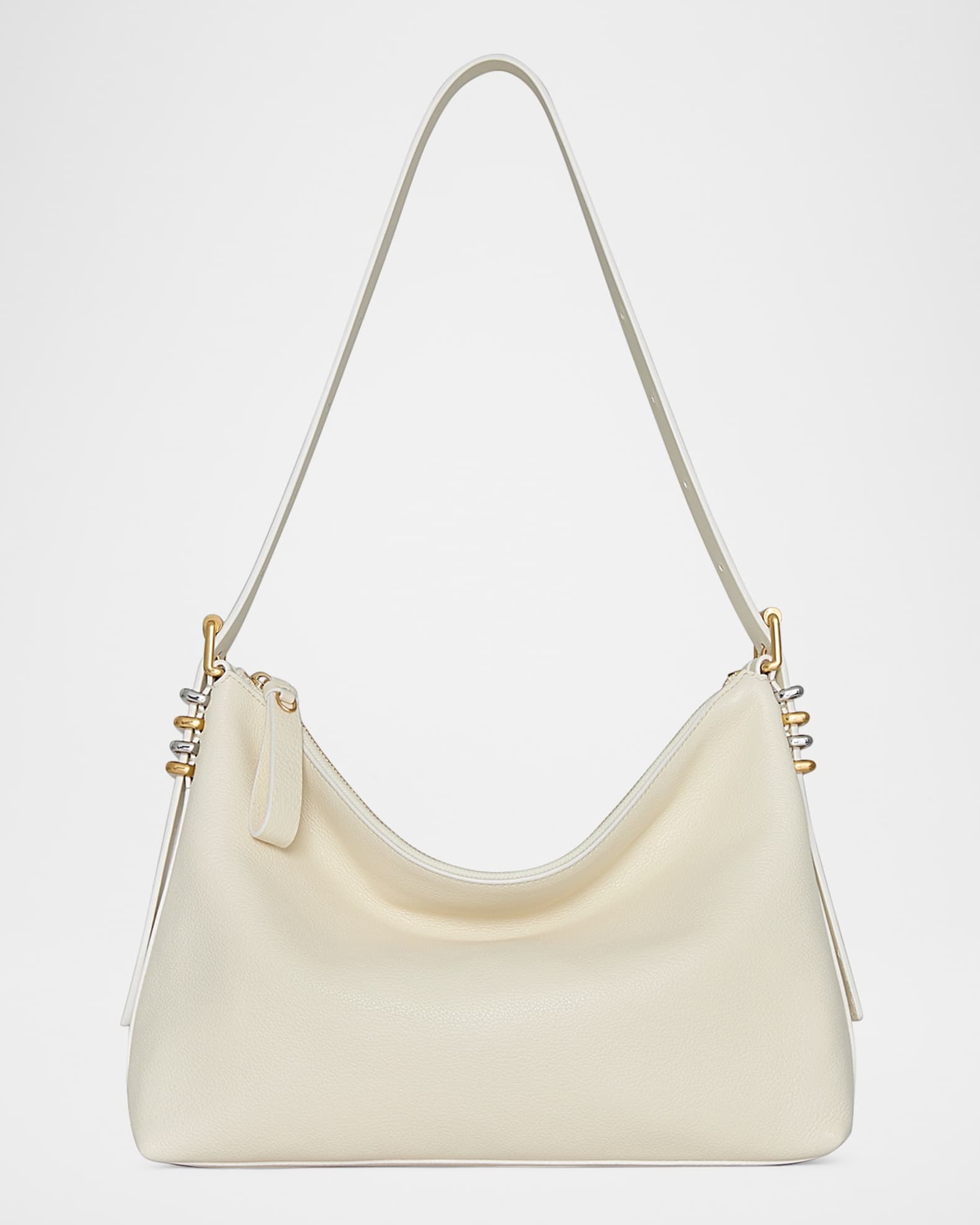 Buckle Zip Leather Shoulder Bag 0