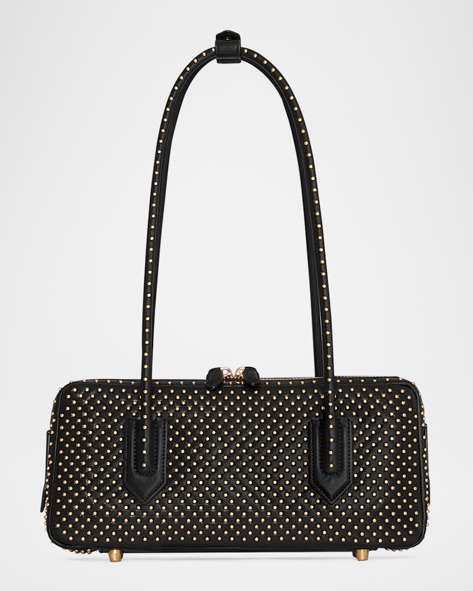 The Brief Studded Leather Shoulder Bag 0