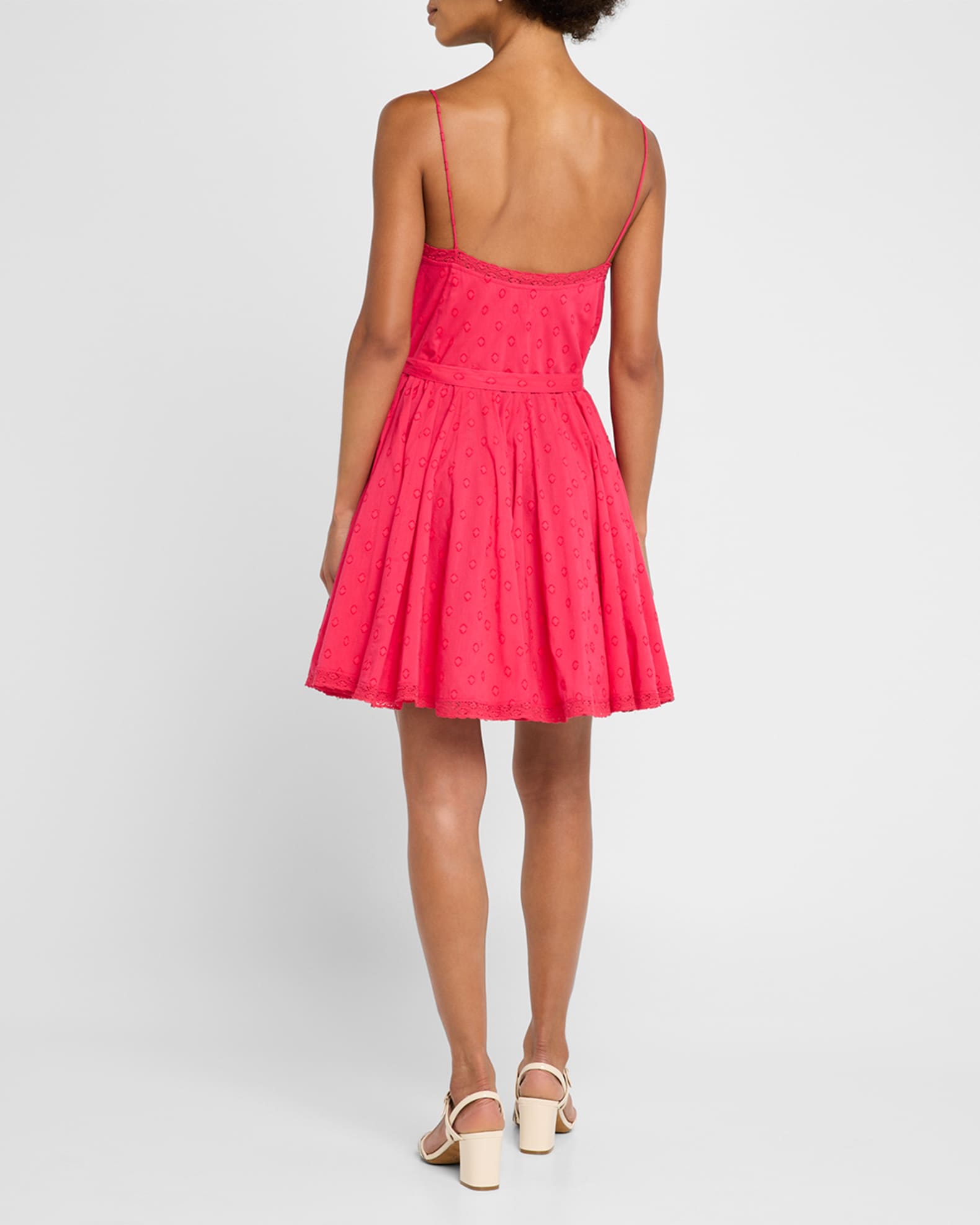 open lace back dress Freesia Gown - Amaranthus Pink Open Back Silk Dress
