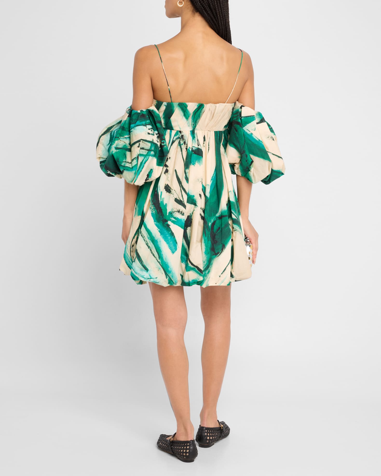 Ulla Johnson UJ x Lee Krasner Hartigan Portrait in Green Mini Dress, Mltpat, Women's, 8, Cocktail & Party Wedding Guest Dresses Mini Dresses