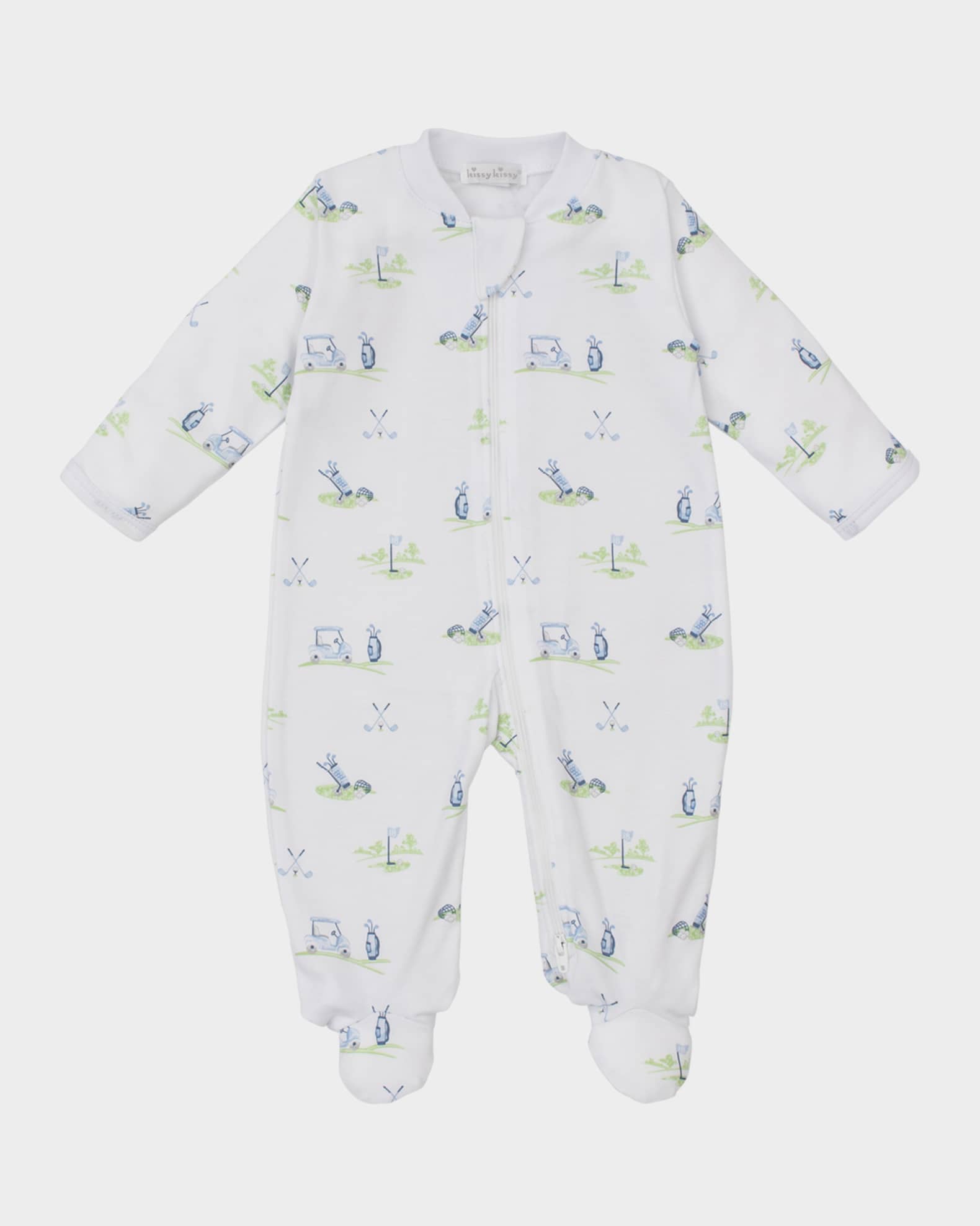 Boy's Fairway Foursome Zip Footie, Size Newborn-9M 0