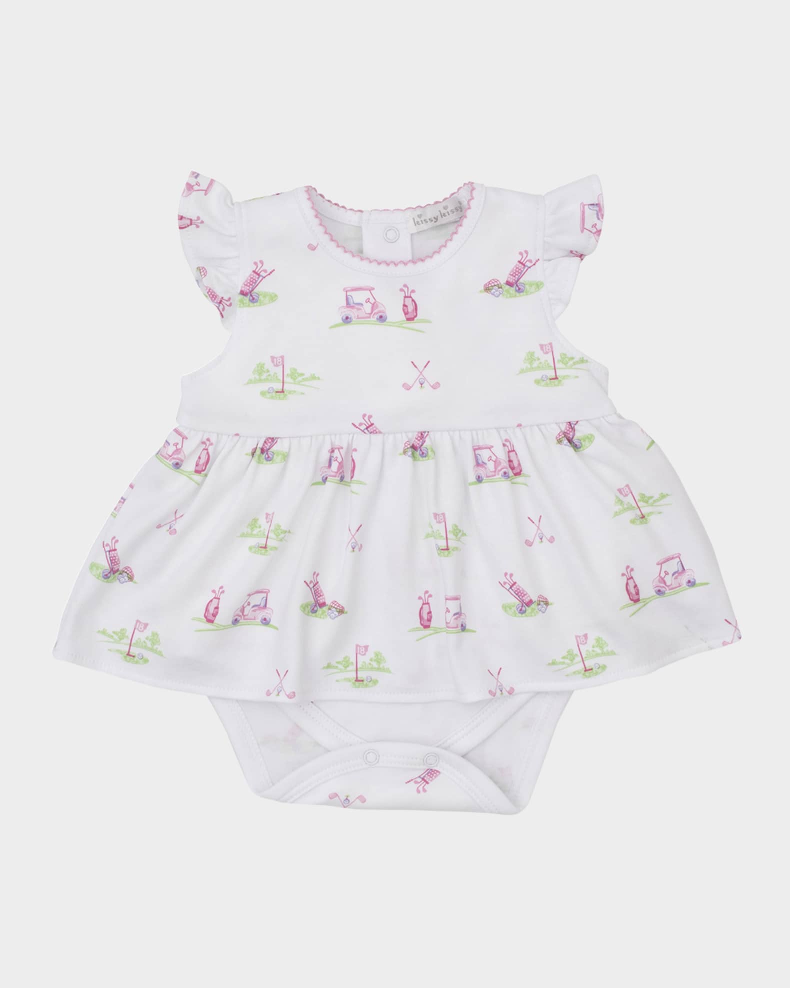 Girl's Fairway Foursome Bodysuit Dress & Hat Set, Size 0M-18M 1