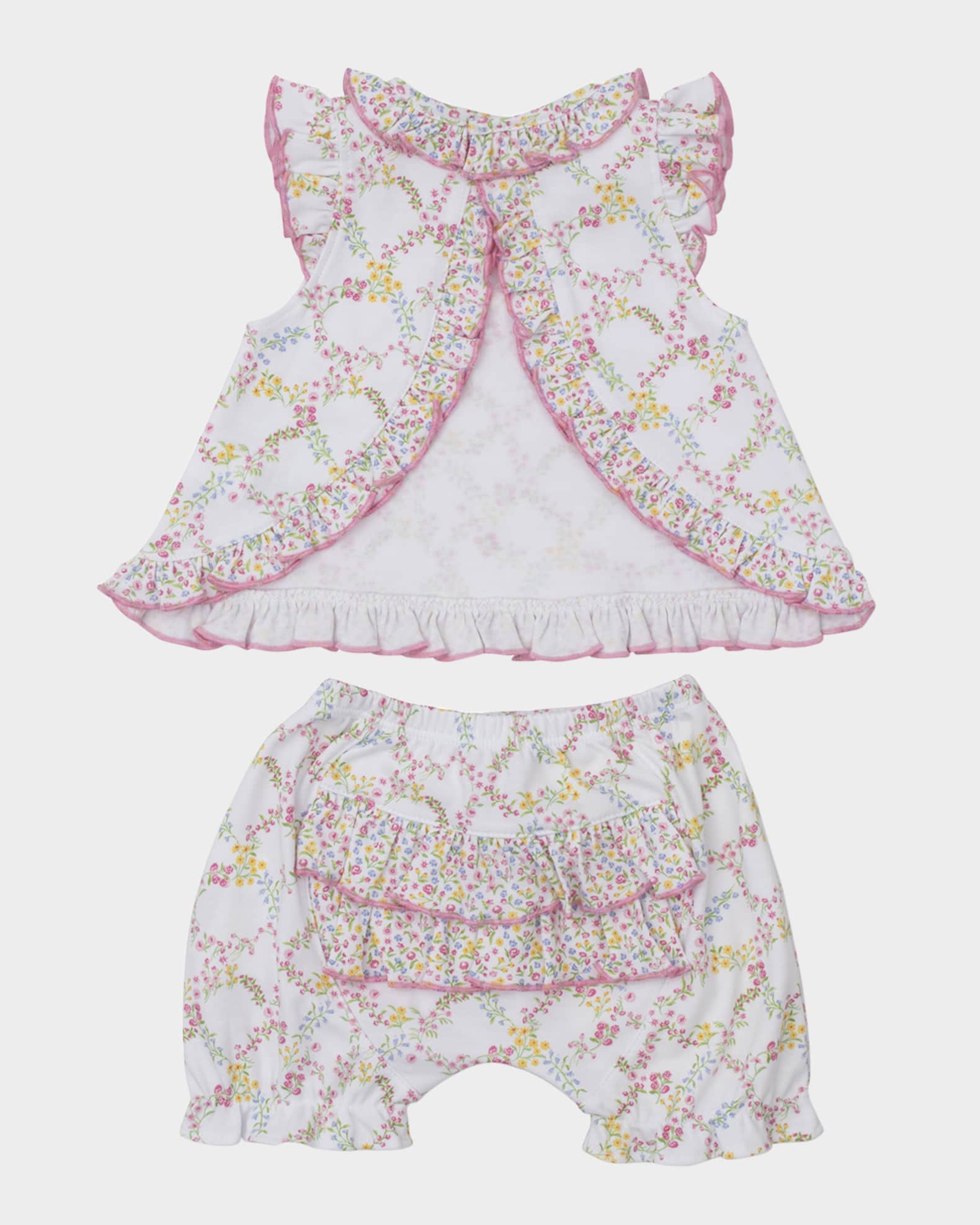 Girl's Garden Trellis Sunsuit Set Mix, Size 0M-9M 1