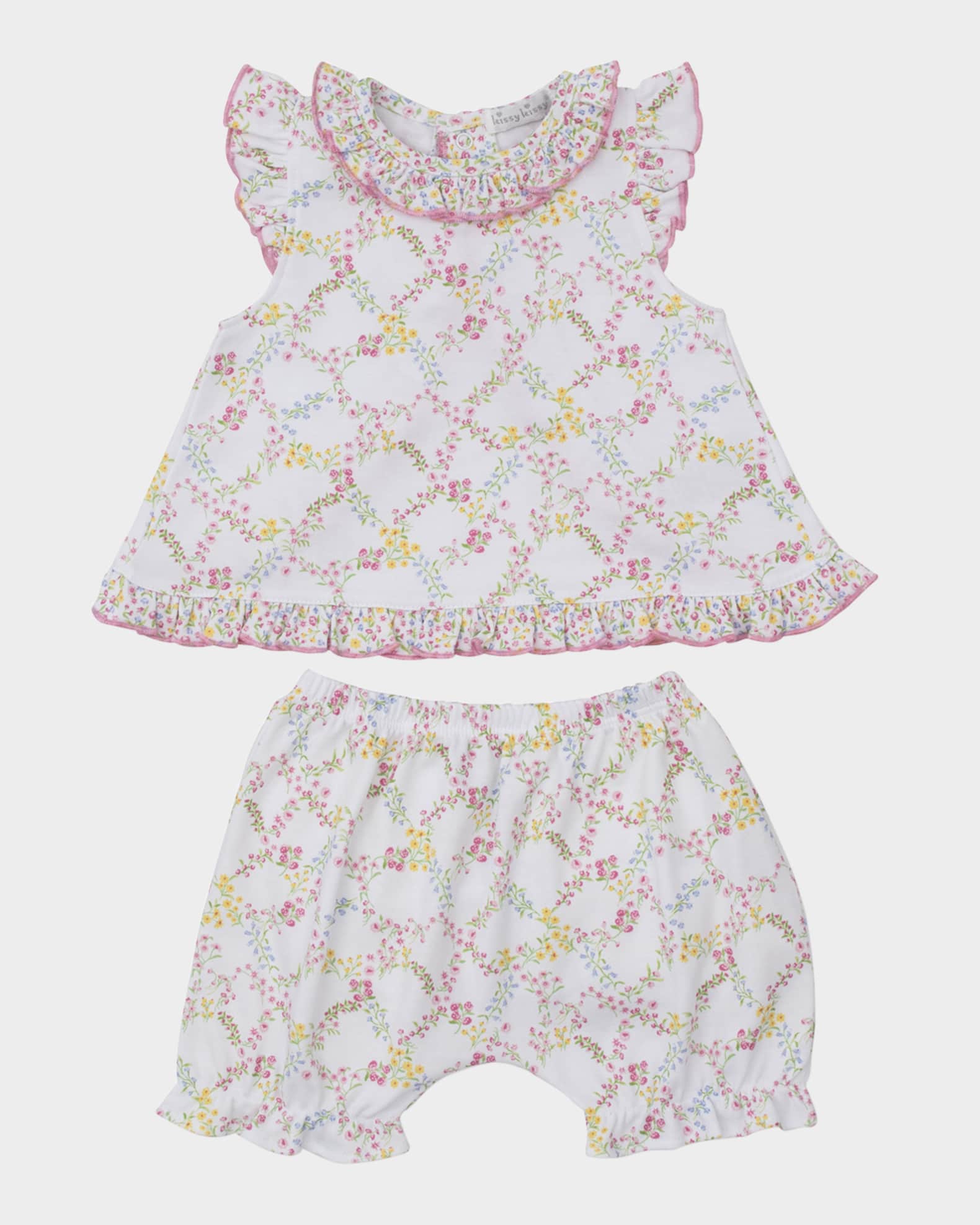 Girl's Garden Trellis Sunsuit Set Mix, Size 0M-9M 0
