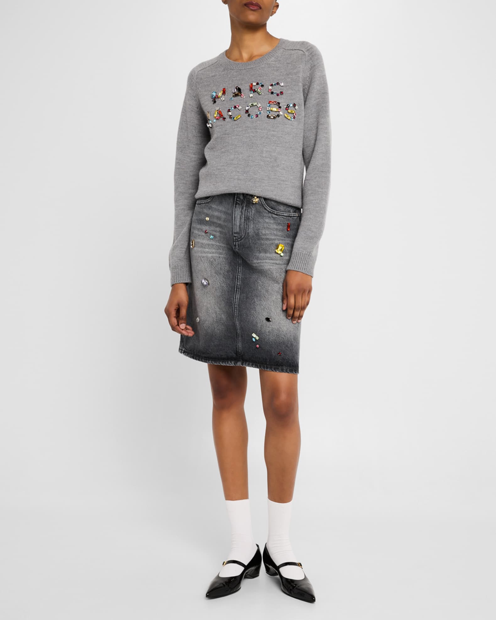 Gem Logo Knit Crewneck Sweater 1
