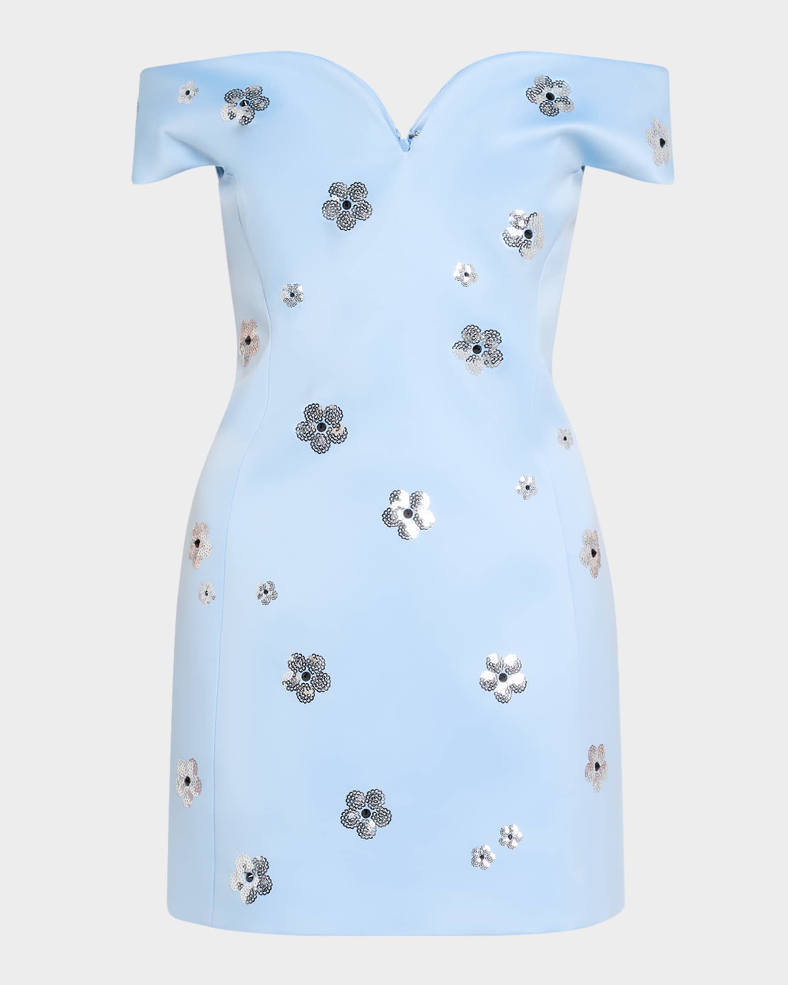 Daisy Sequined Off-The-Shoulder Mini Dress 0