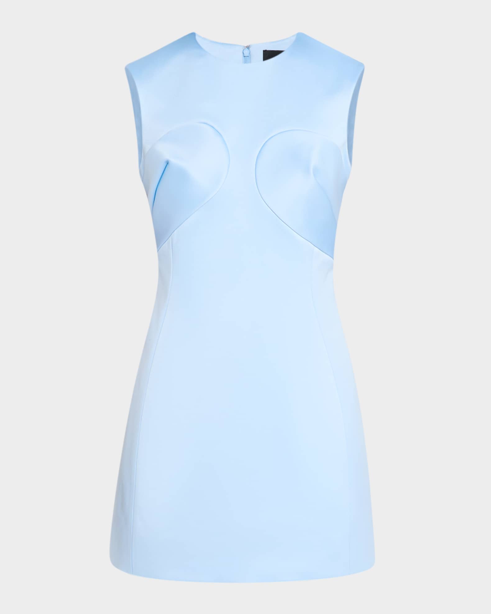 Seamed Up Satin Sleeveless Mini Dress 0