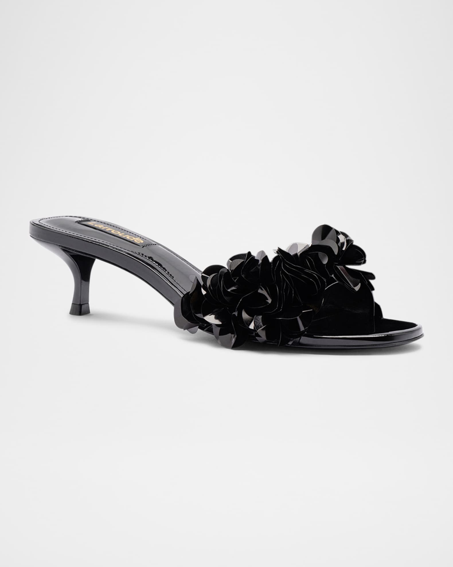 Greta Disco Patent Confetti Slide Sandals 1