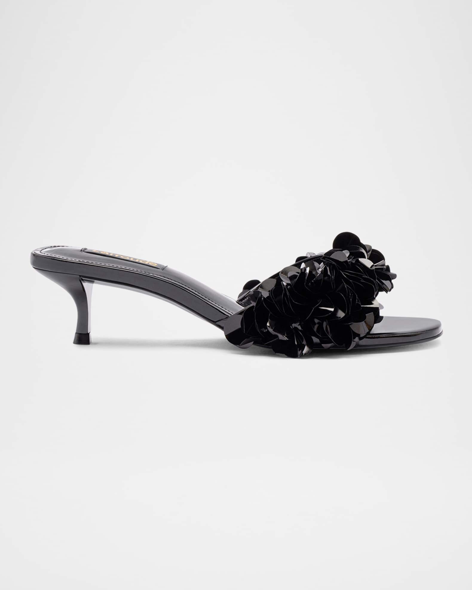 Greta Disco Patent Confetti Slide Sandals 0