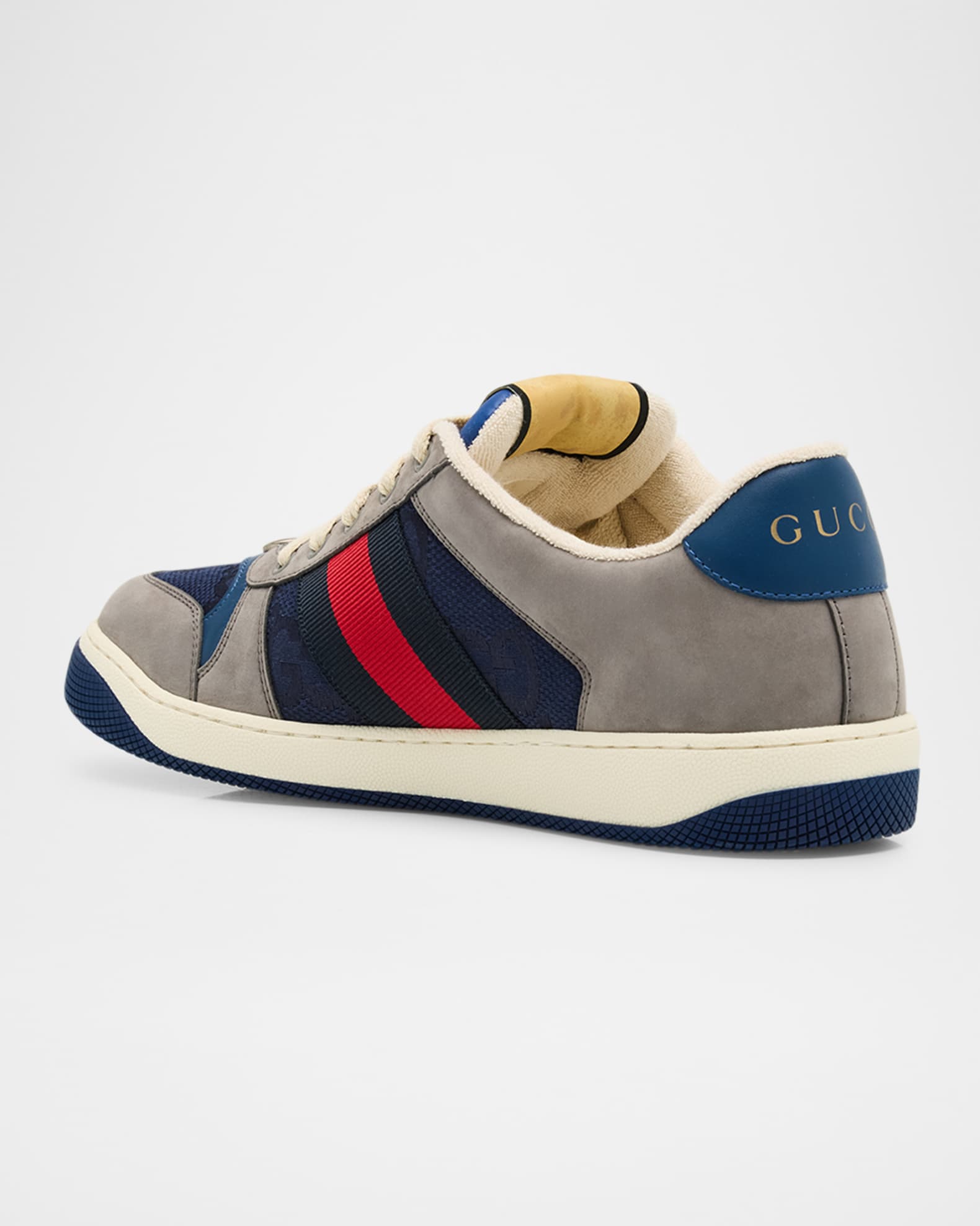 Men's Screener GG Canvas and Leather Sneakers 1