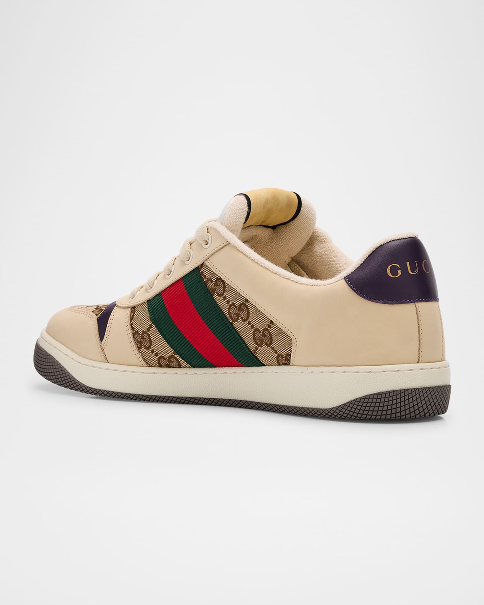 Men's Screener GG Canvas and Leather Sneakers 1