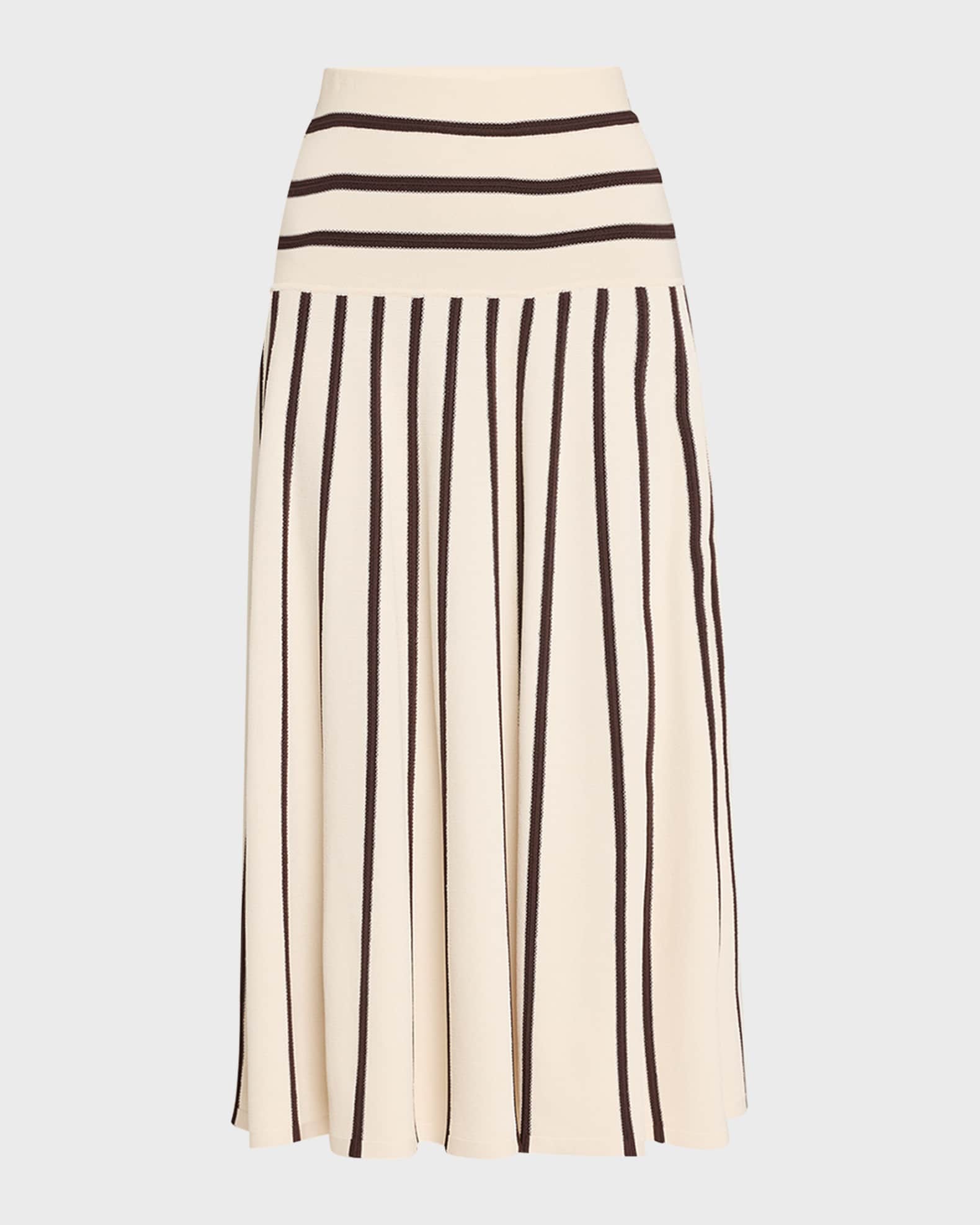 Illuminate Stripe Midi Skirt 0