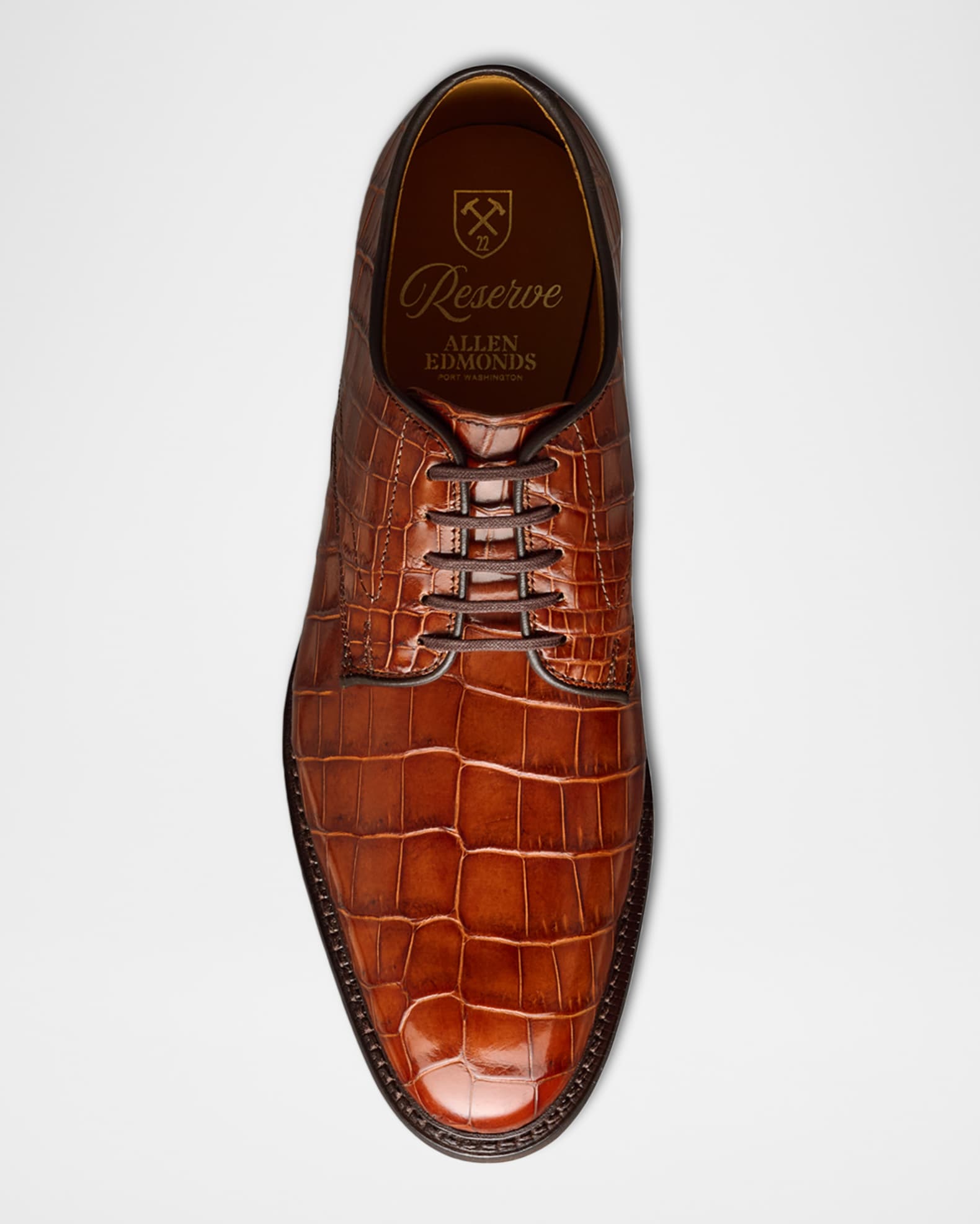 Allen Edmonds Reserve Men's Maxwell Crocodile Leather Derby Shoes | Neiman  Marcus