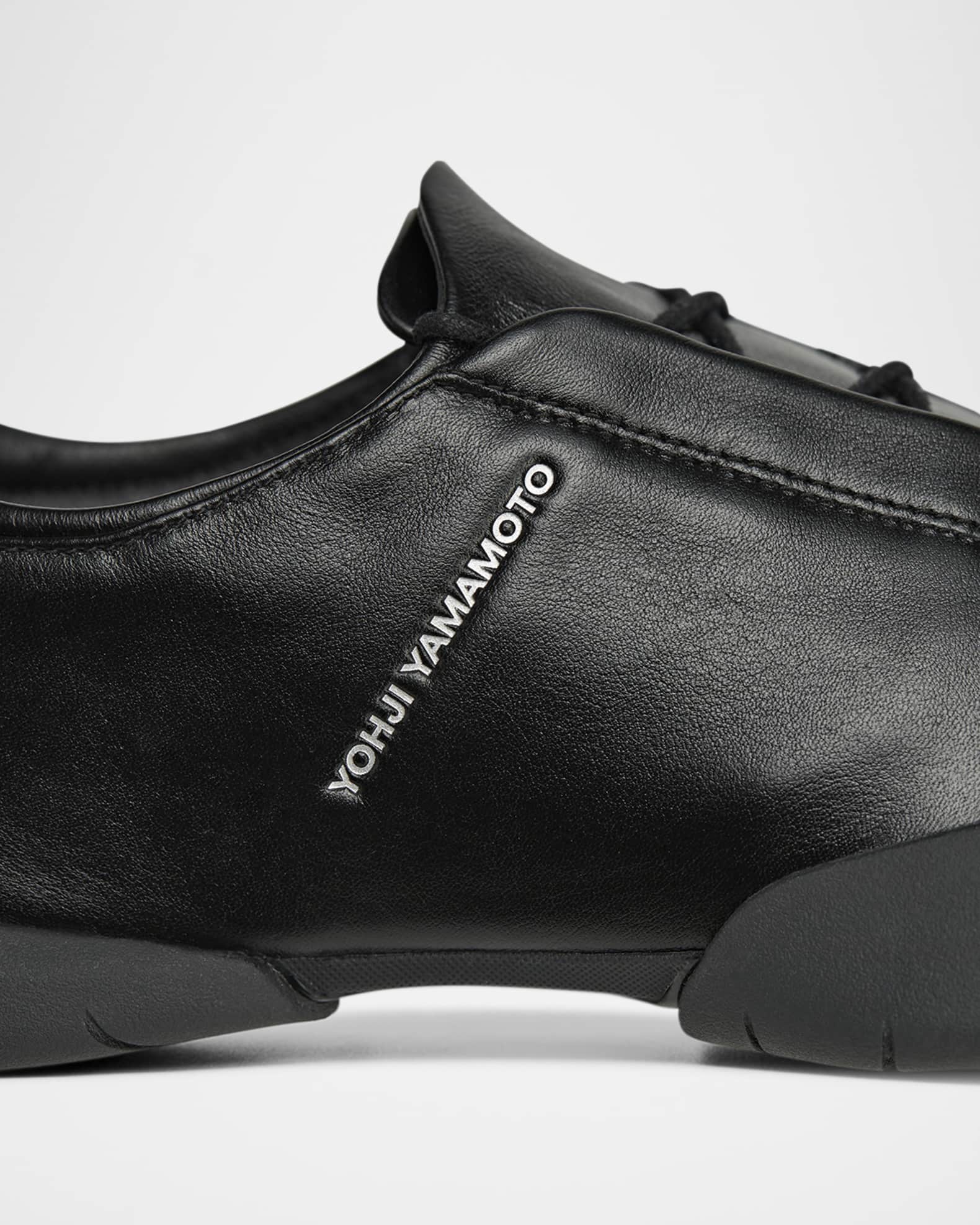 Y-3 Men's Regu Leather Low-Top Sneakers | Neiman Marcus