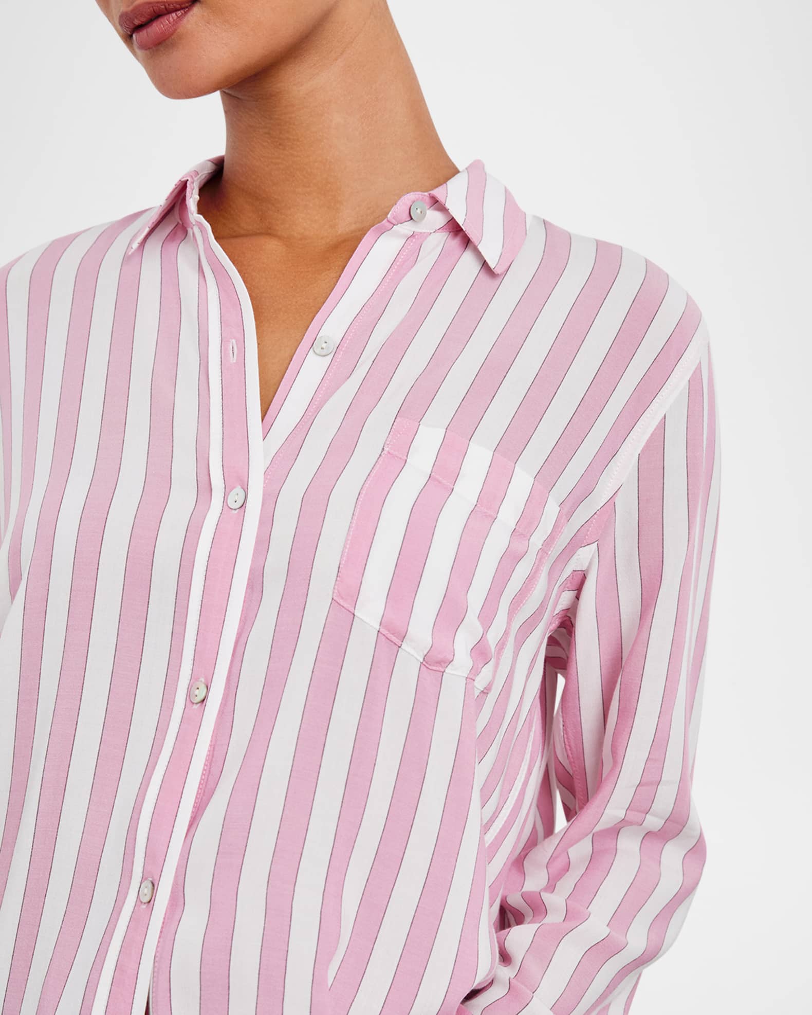 Rails Wren Striped Button-Front Shirt | Neiman Marcus