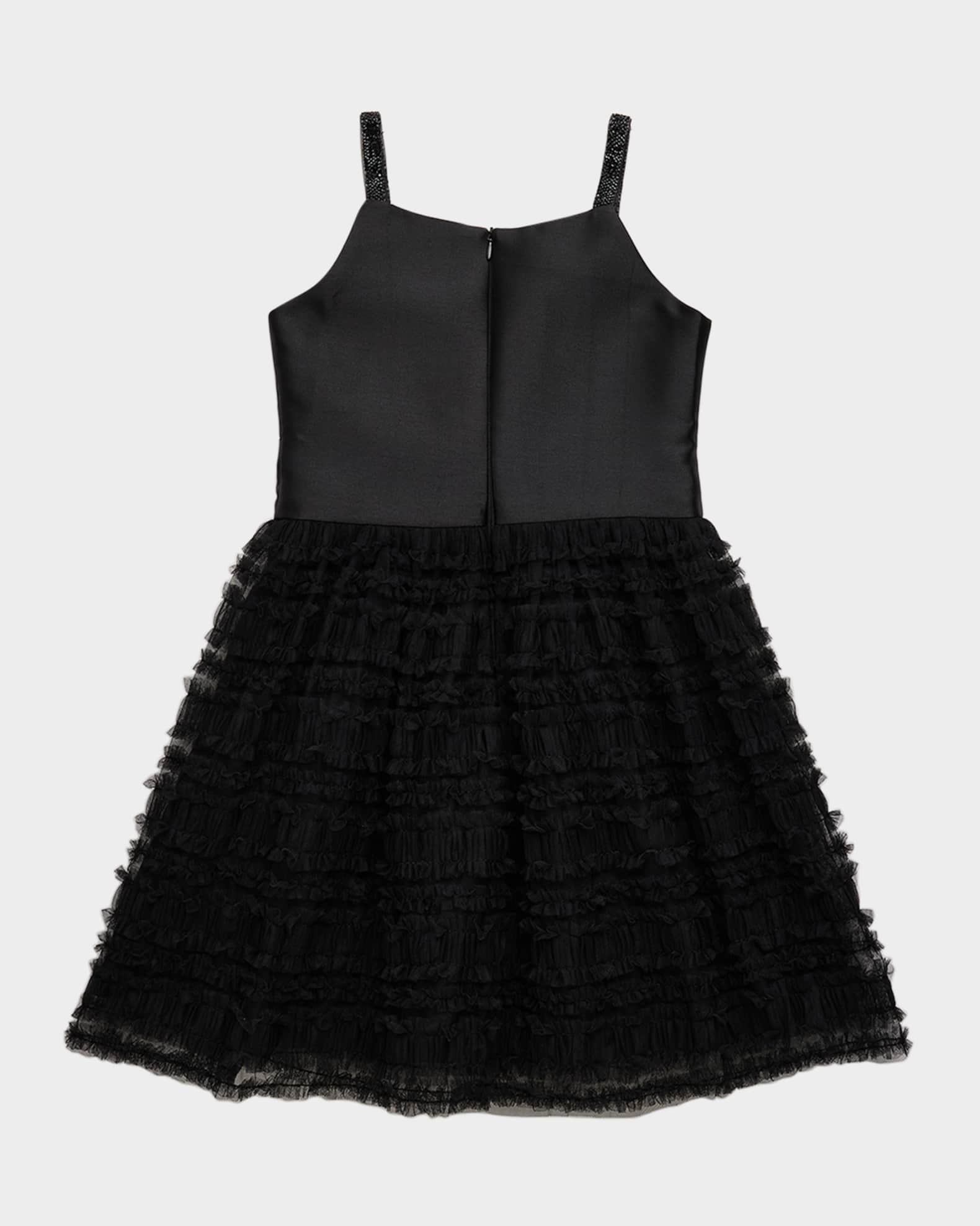 Girl's Chloe Ruffle-Skirt Henley Dress, Size 7-14 1