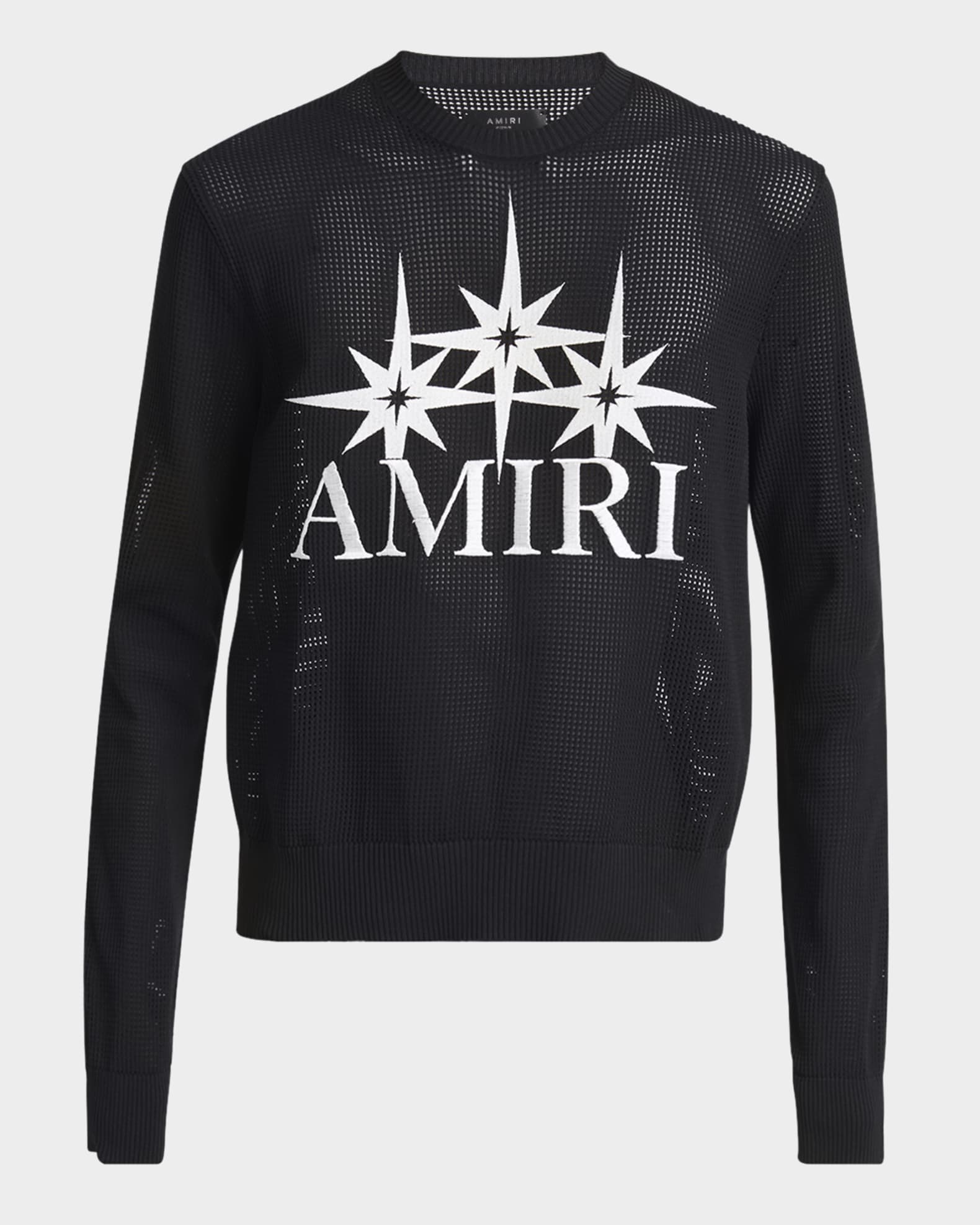 商品画像：Amiri FW22 Eyelash Logo Crew-Neck Sweater 1