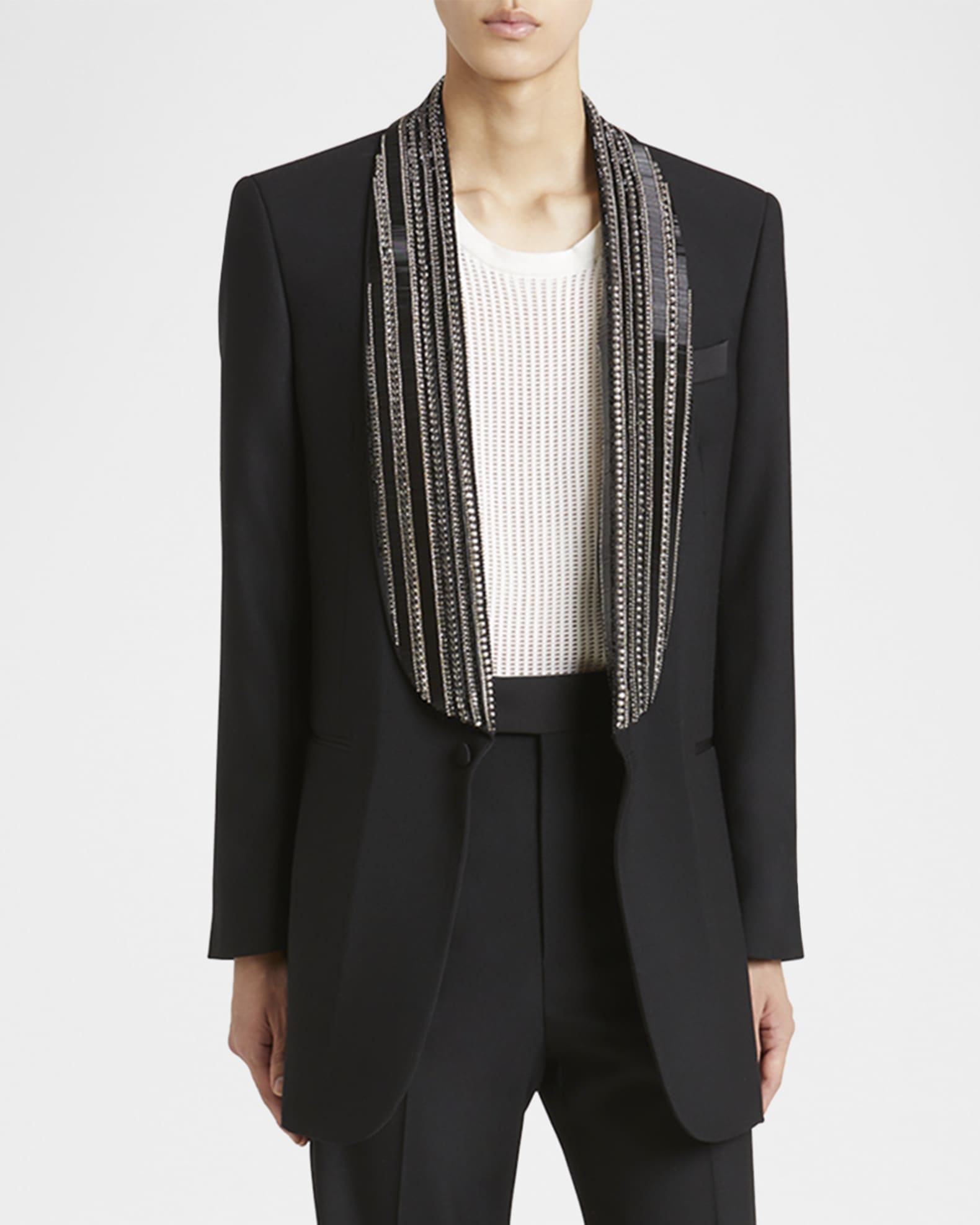 DOUBLE-BREASTED BLAZER - BLACK – AMIRI