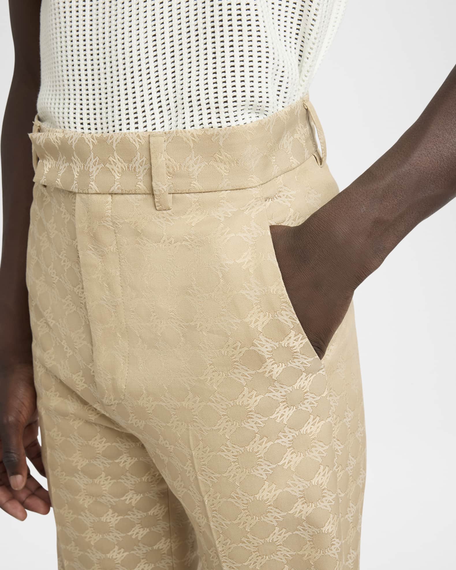 Amiri Men's MA Quad Jacquard Flare Trousers | Neiman Marcus Amiri Men's MA Quad Jacquard Flare Trousers | Neiman Marcus
