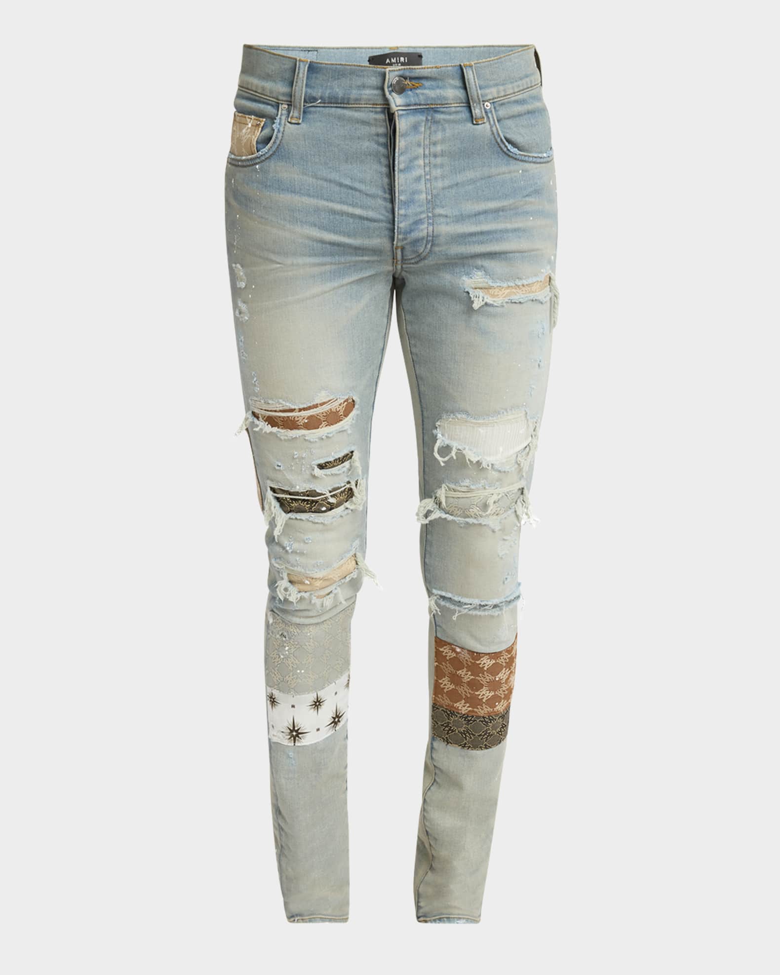 本格派ま！ Amiri Men's MA Quad Art Patch Skinny Jeans | Neiman Marcus パンツ