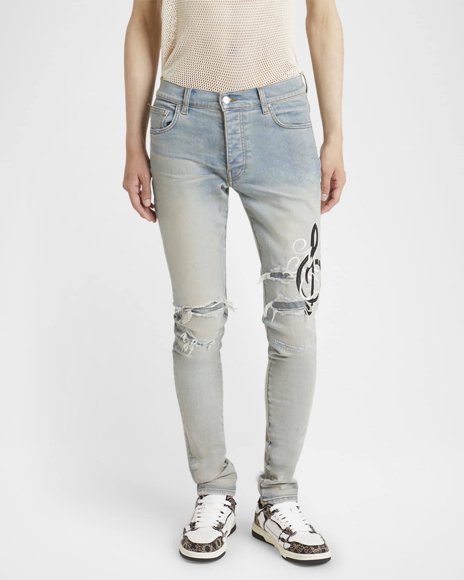 Men's MA Music Note Skinny Jeans 1