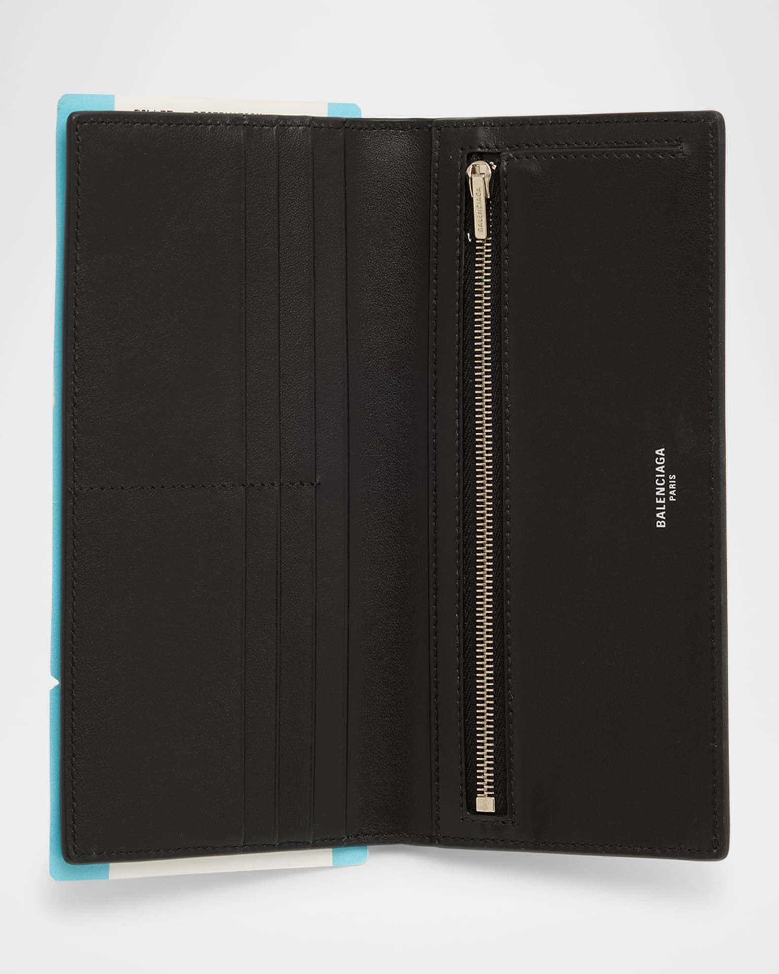 Balenciaga Men's Passport Long Wallet with One Ticket in Passport
