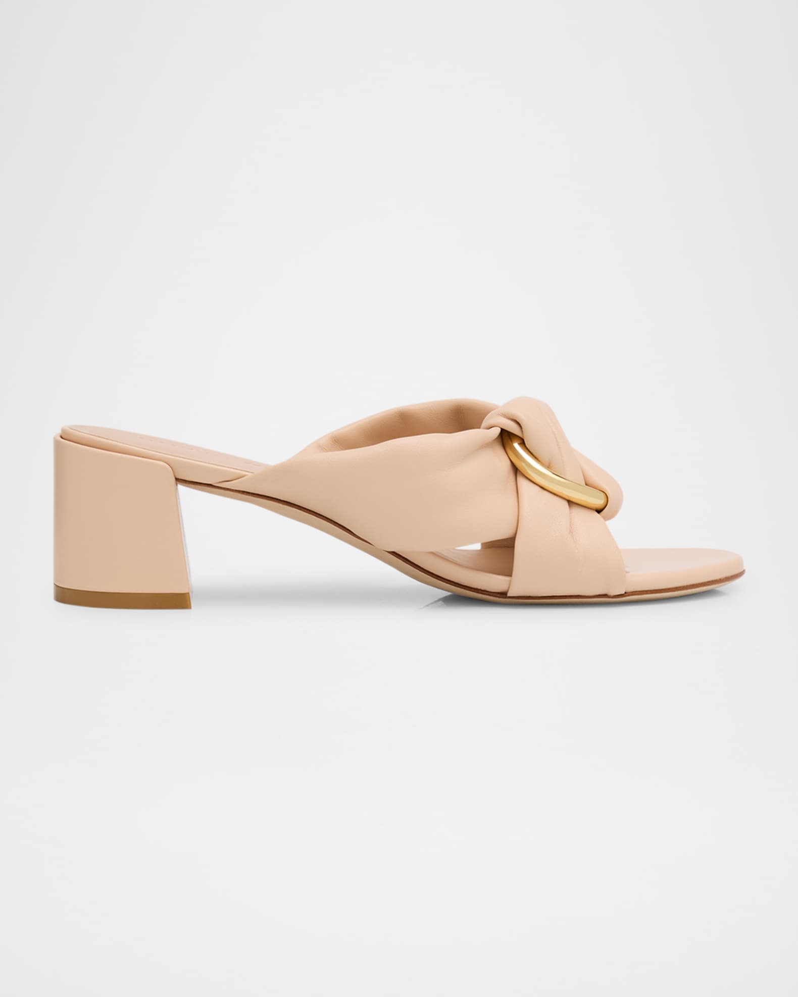 Cece Leather Twisted Ring Slide Sandals 0