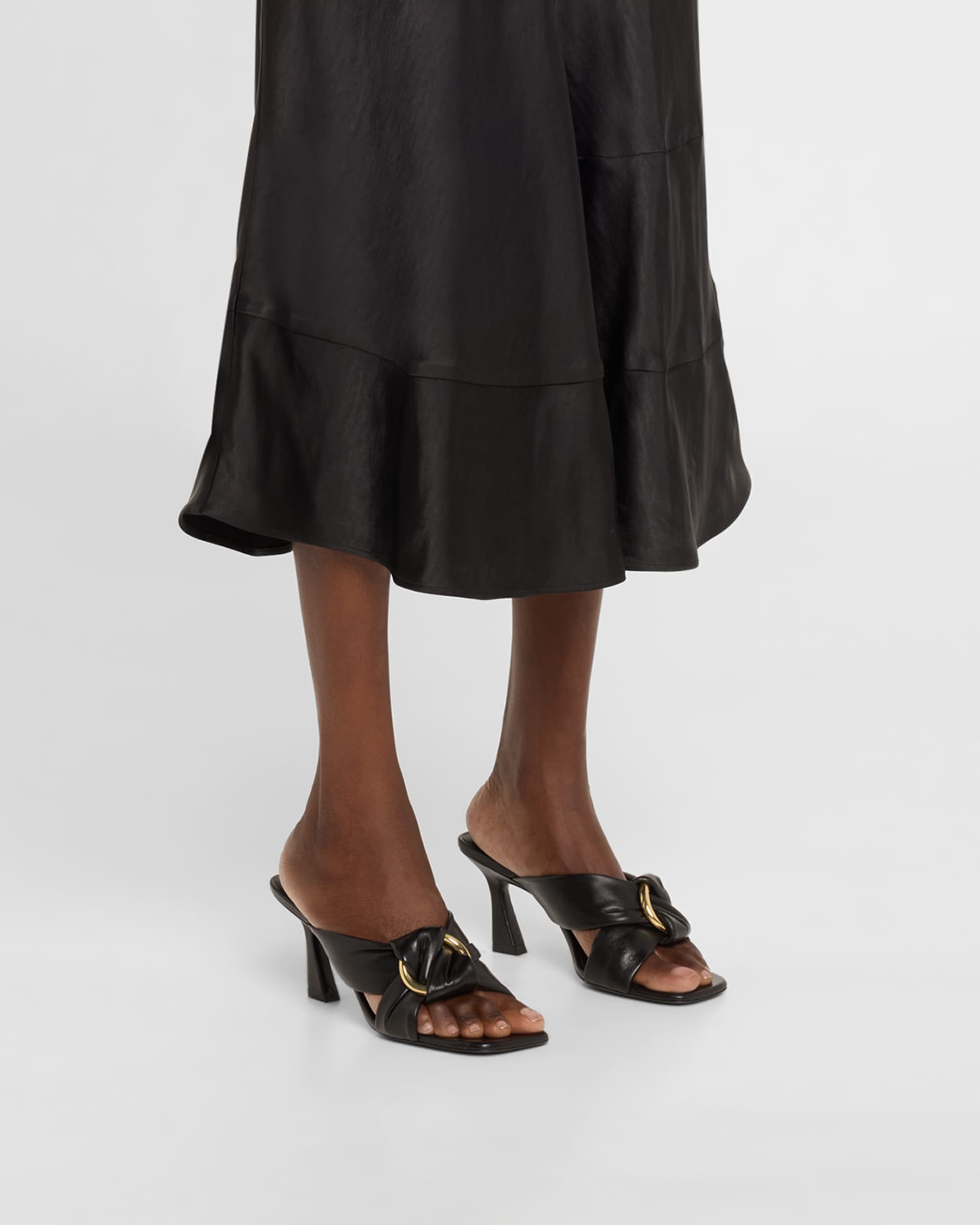 Cece Leather Twisted Ring Slide Sandals 1