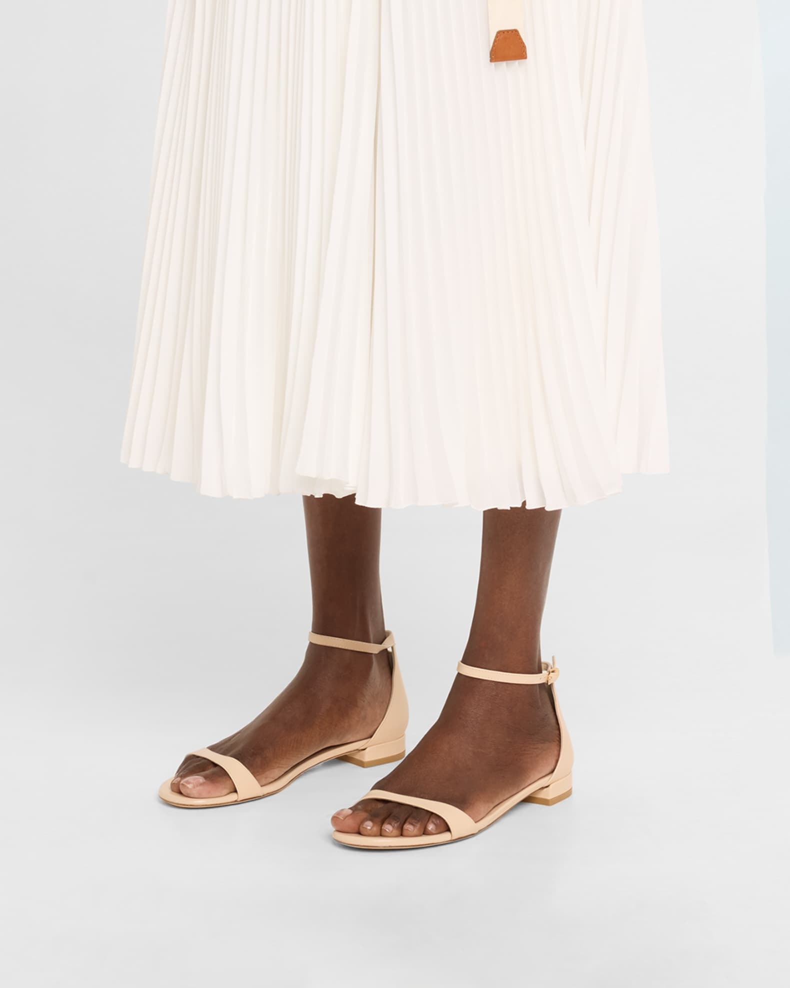 Nudist Leather Ankle-Strap Sandals 1