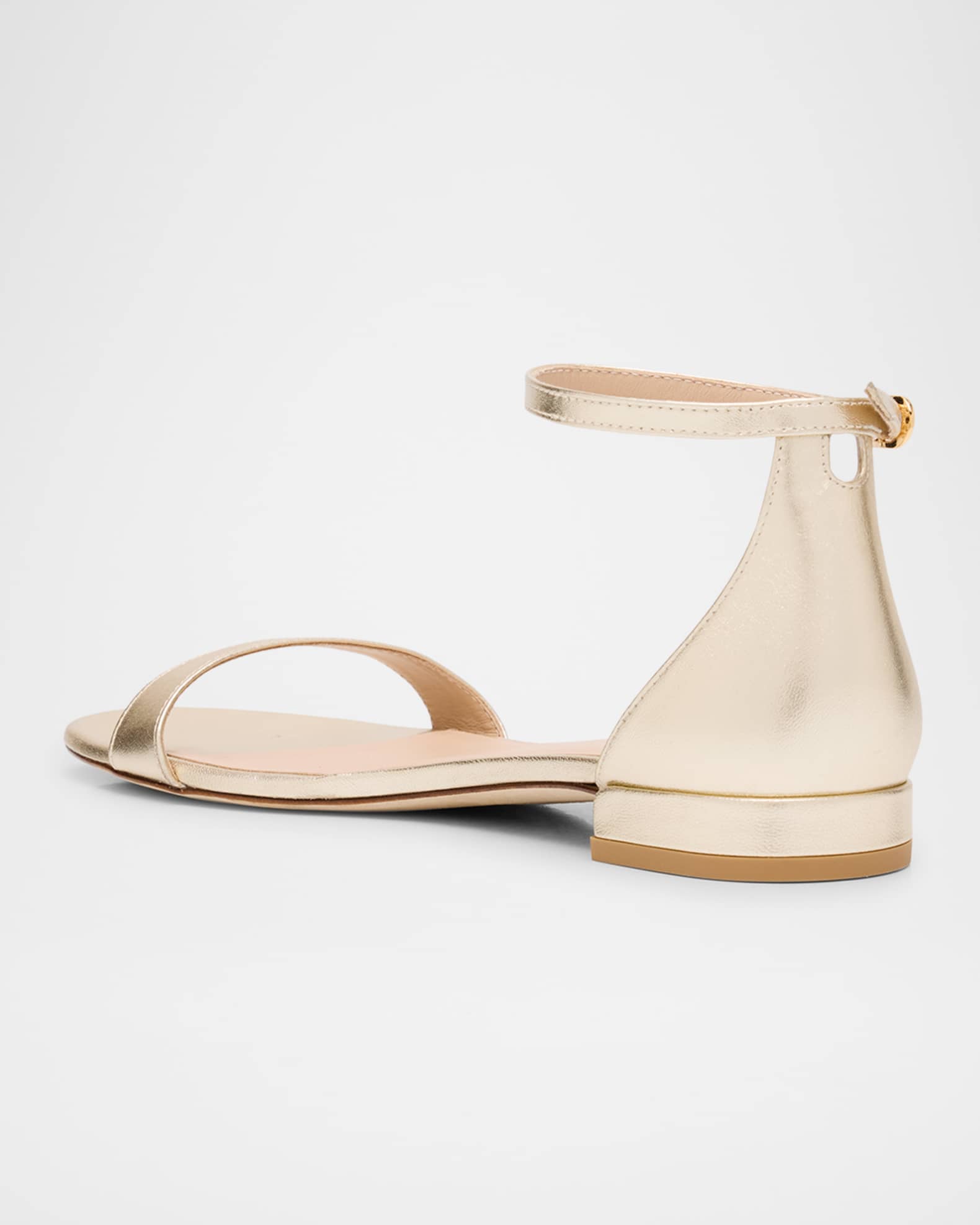 Stuart Weitzman Nudist Metallic Ankle-Strap Sandals | Neiman Stuart Weitzman Nudist Metallic Ankle-Strap Sandals | Neiman