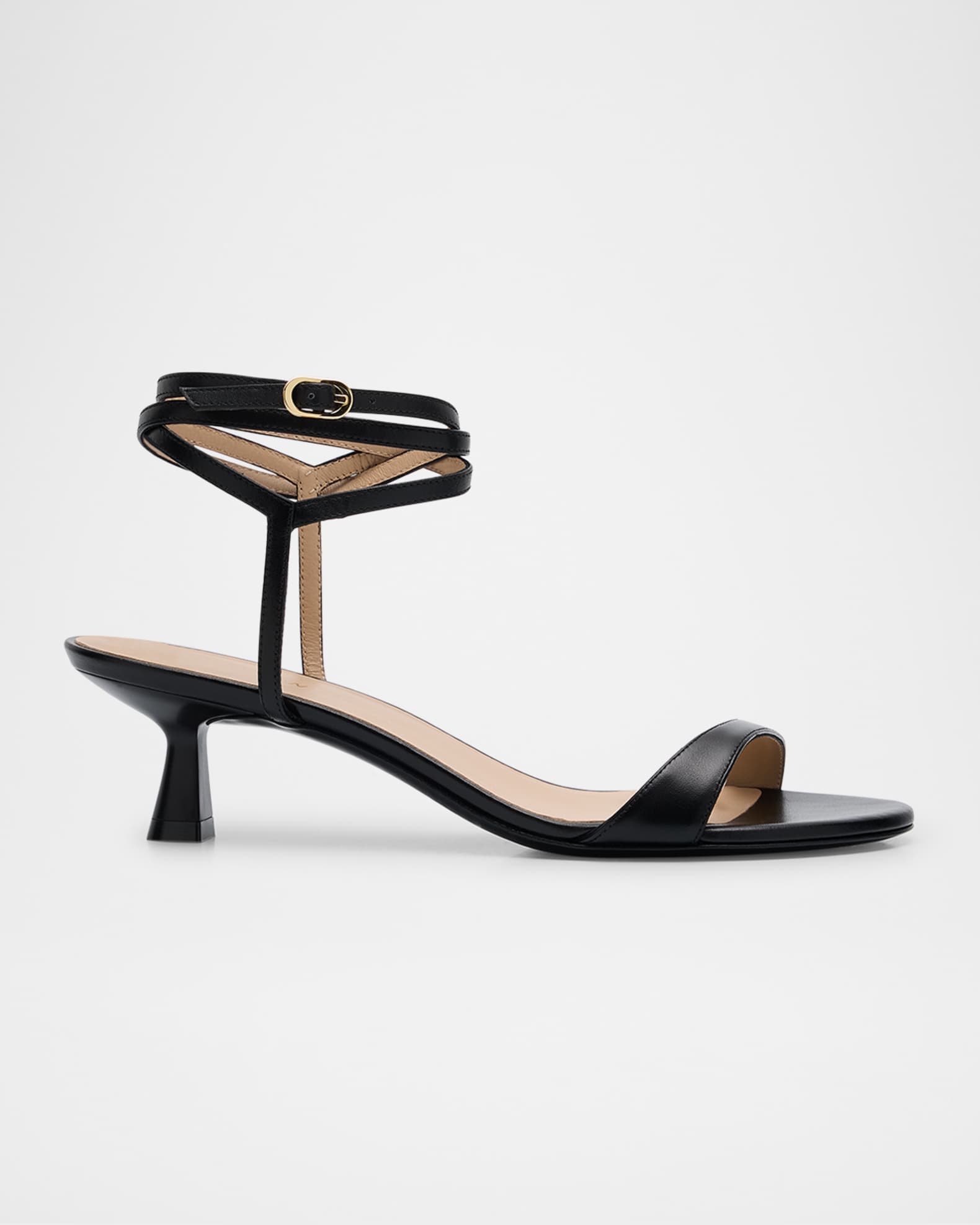 Nudist Leather Ankle-Wrap Sandals 0