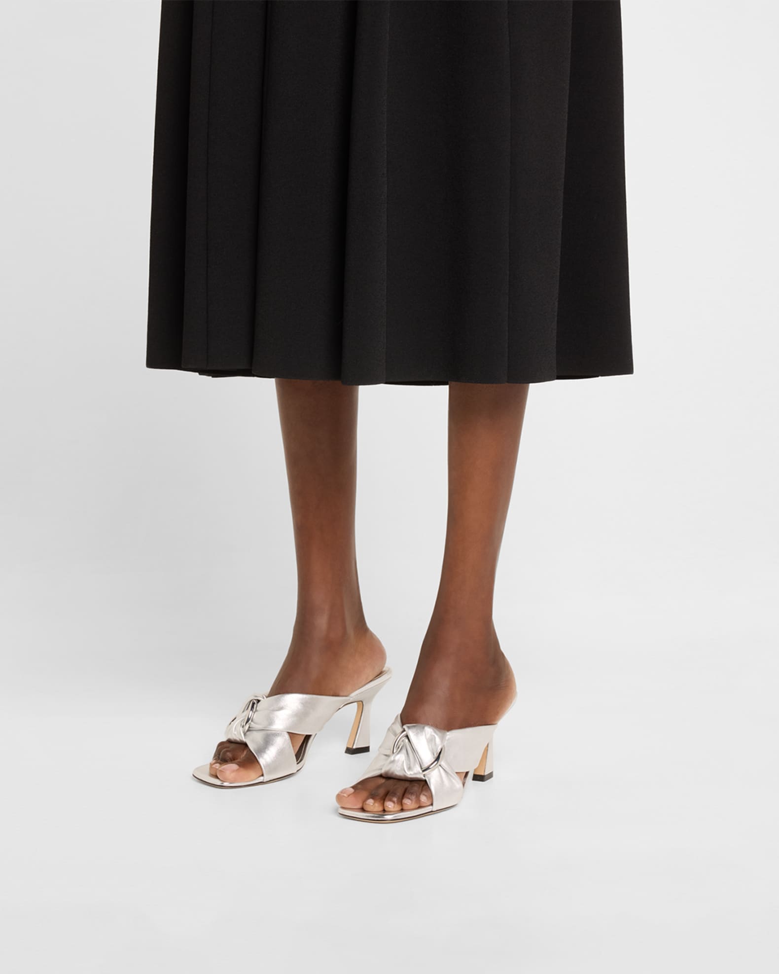 Cece Metallic Twisted Ring Slide Sandals 1