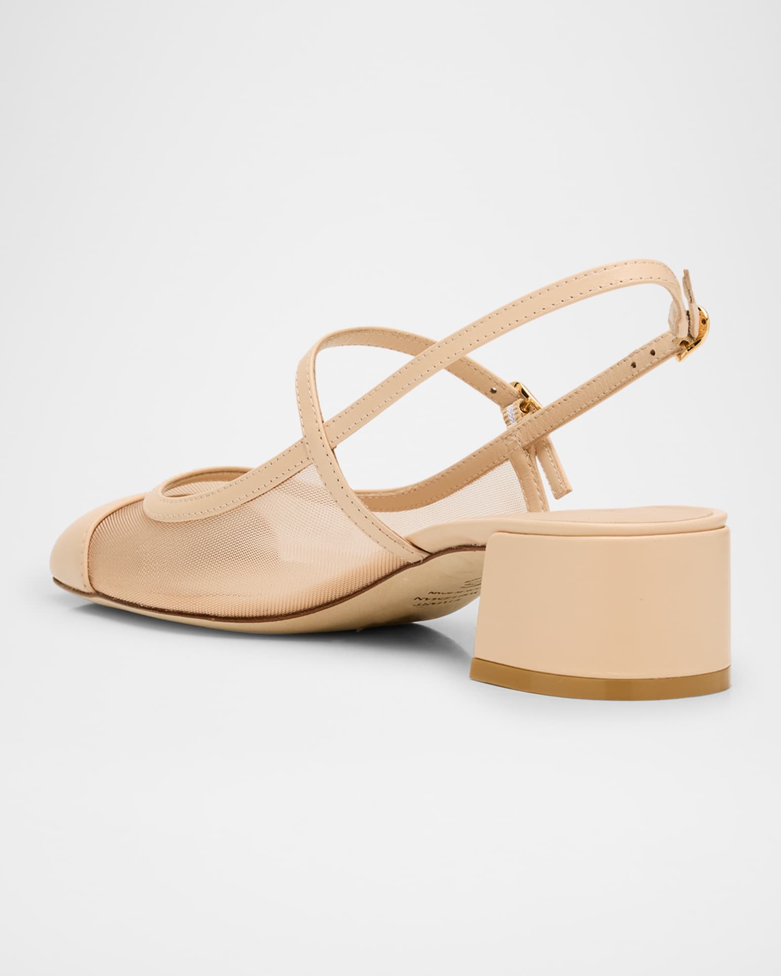 Stuart Weitzman Maeve Mesh Mary Jane Slingback Pumps