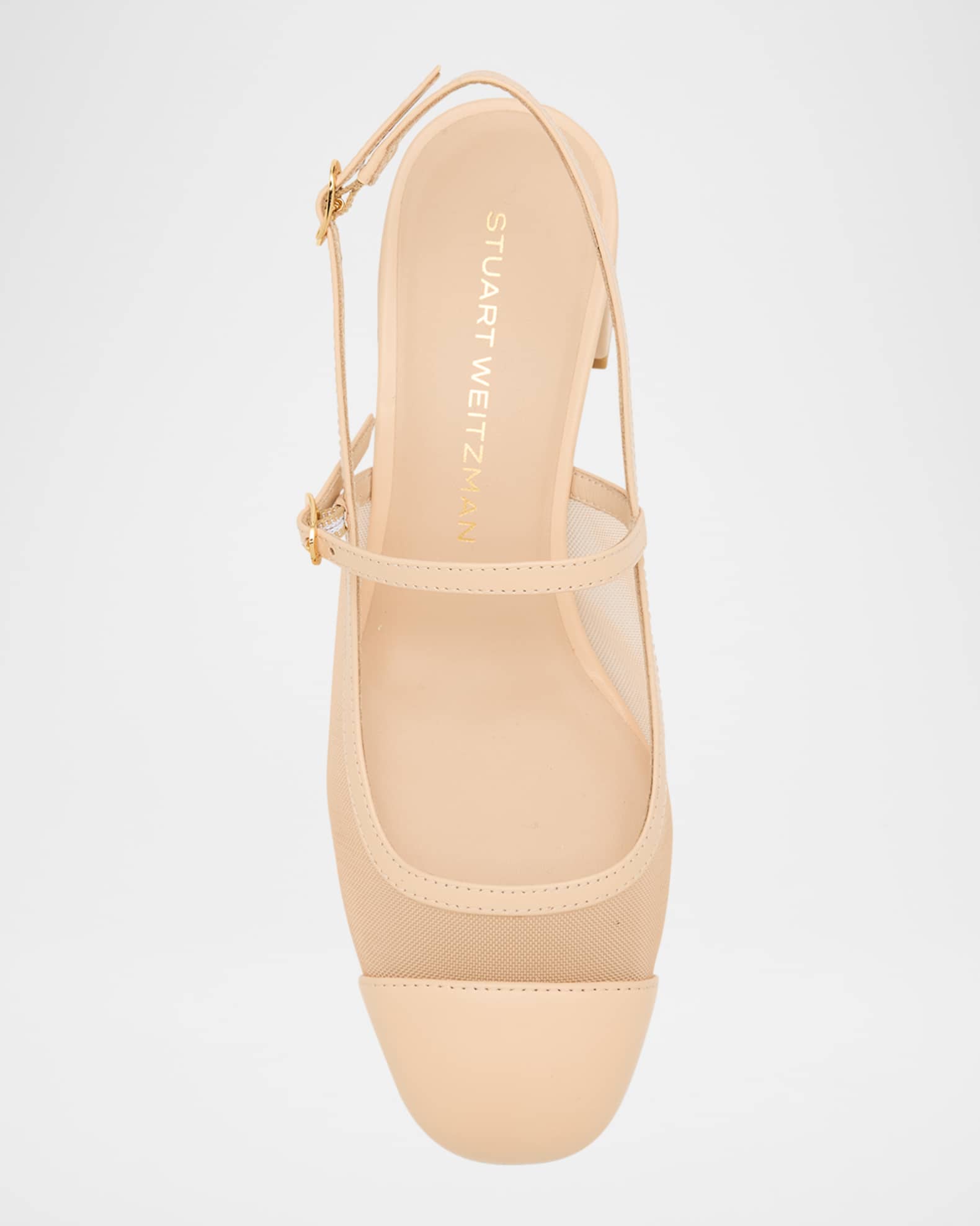 Stuart Weitzman Maeve Mesh Mary Jane Slingback Pumps