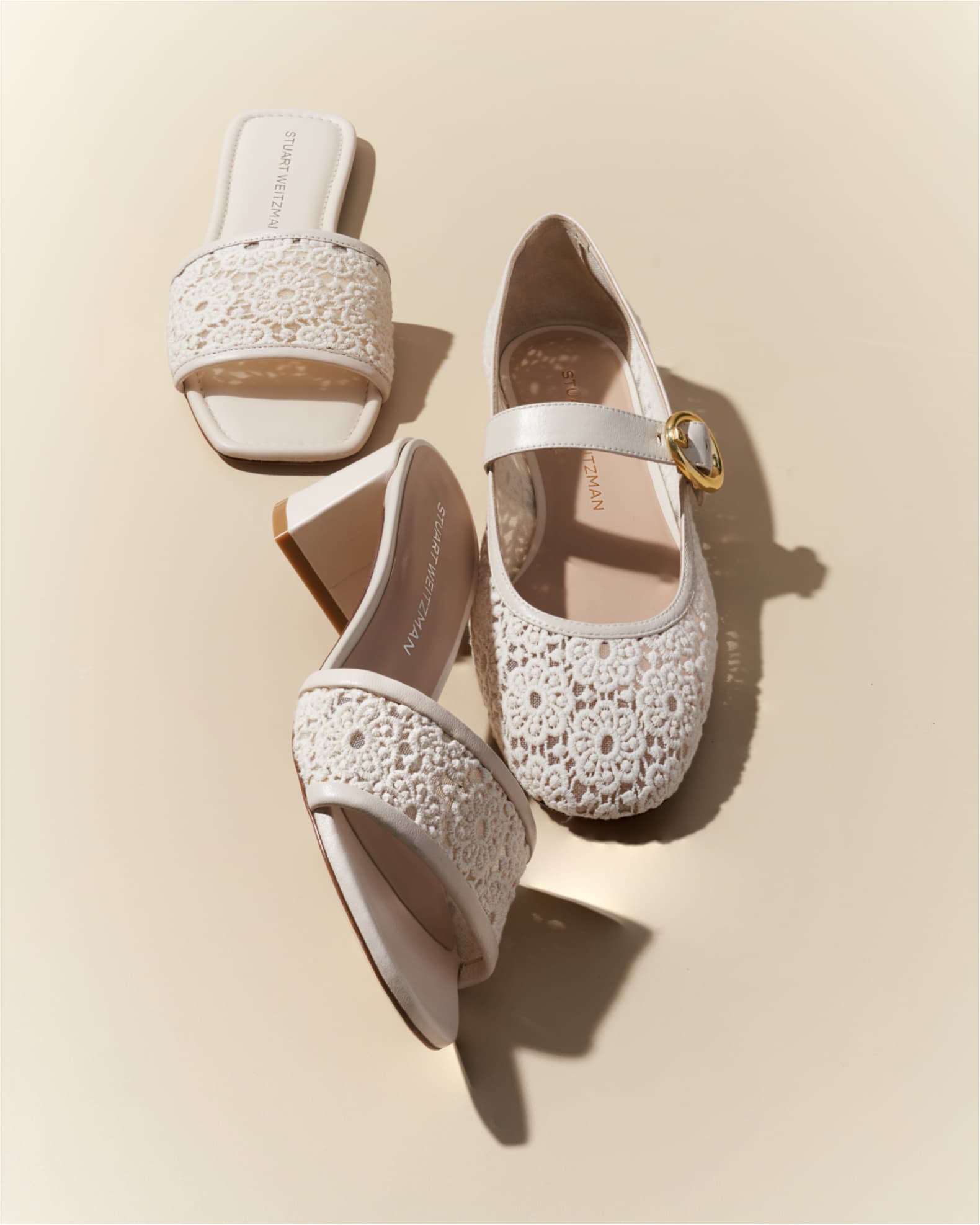 サンダル・ミュール Stuart Weitzman ARABELLA - Ballerina with buckle Stuart Weitzman Arabella Mesh Mary Jane Ballerina Flats