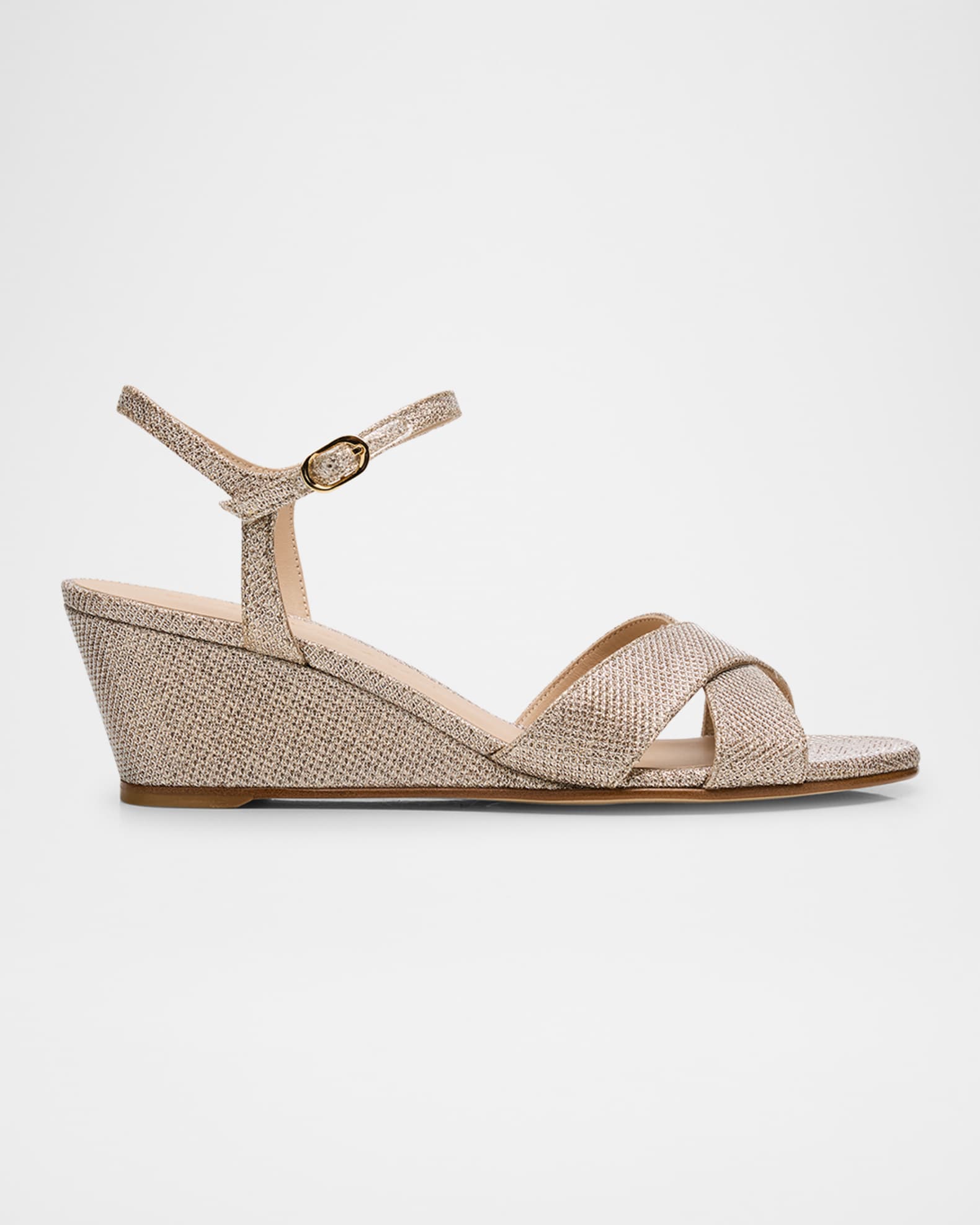 Dayna Metallic Crisscross Wedge Sandals 0