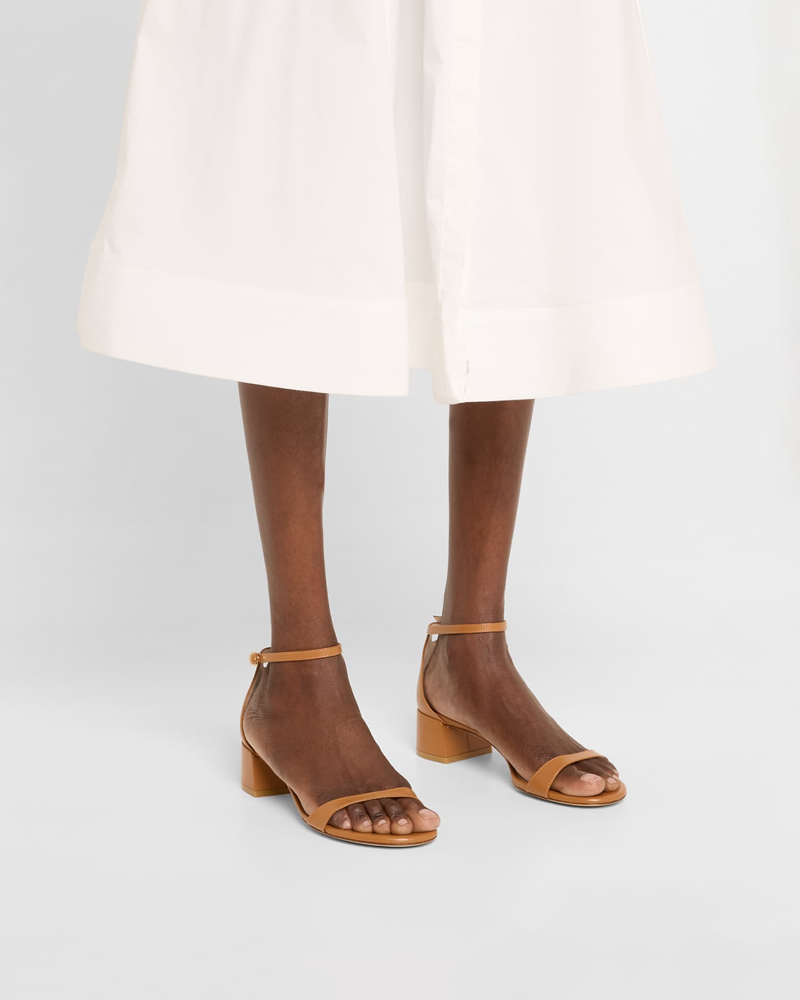 Nudist Leather Ankle-Strap Sandals 1