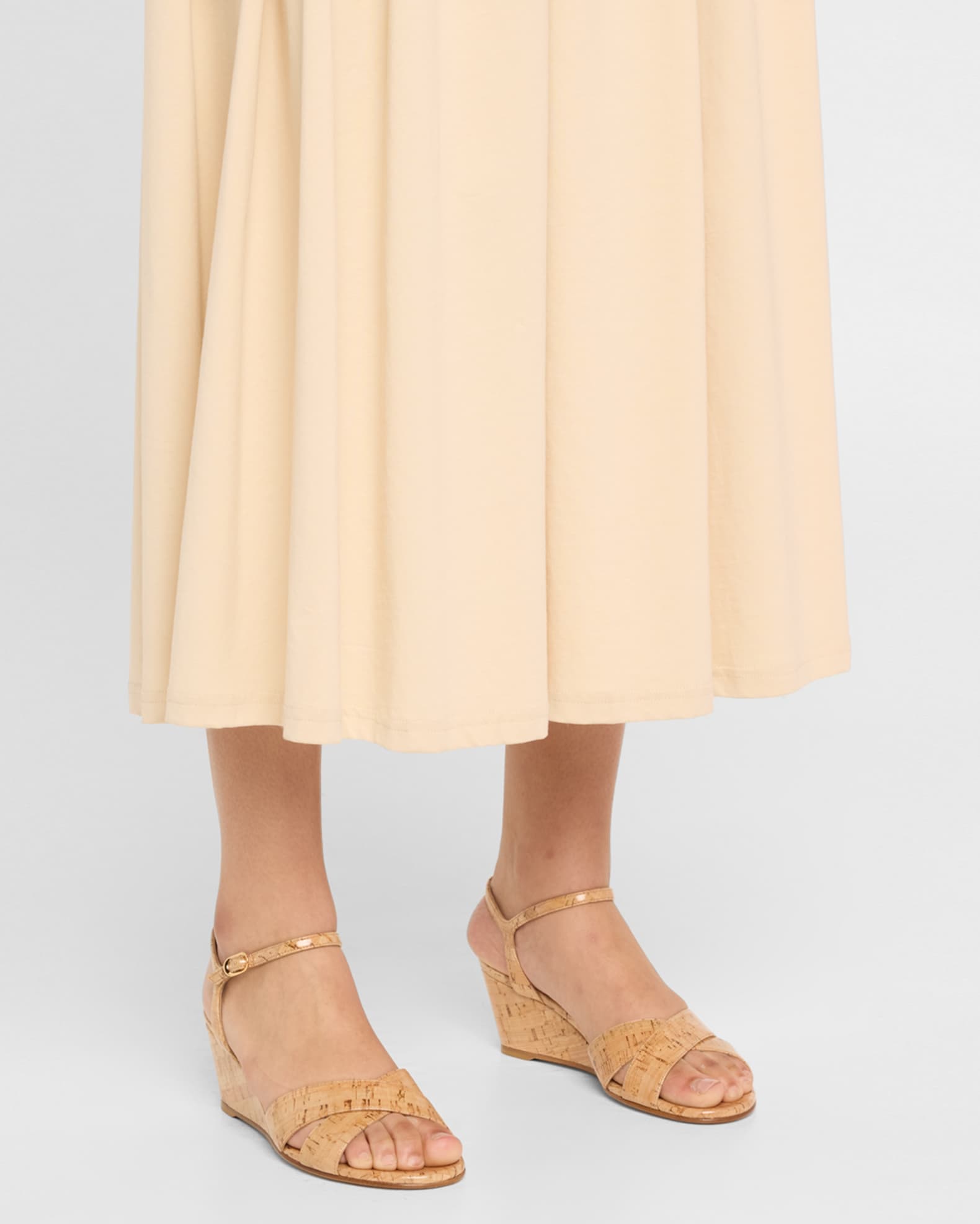 Dayna Cork Crisscross Wedge Sandals 1